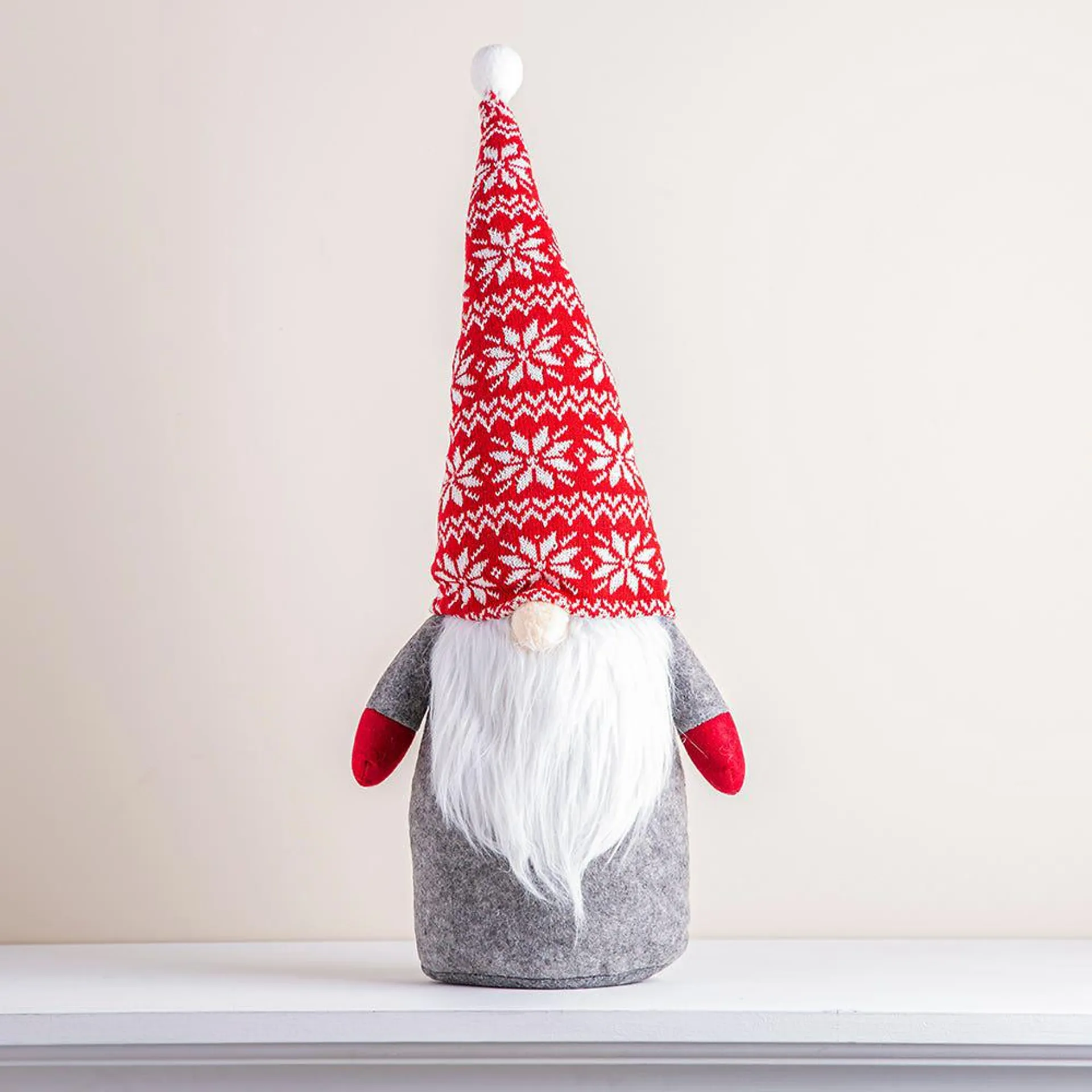 KSP Gnome 'Nordic' Fabric Figurine 24" (Grey)