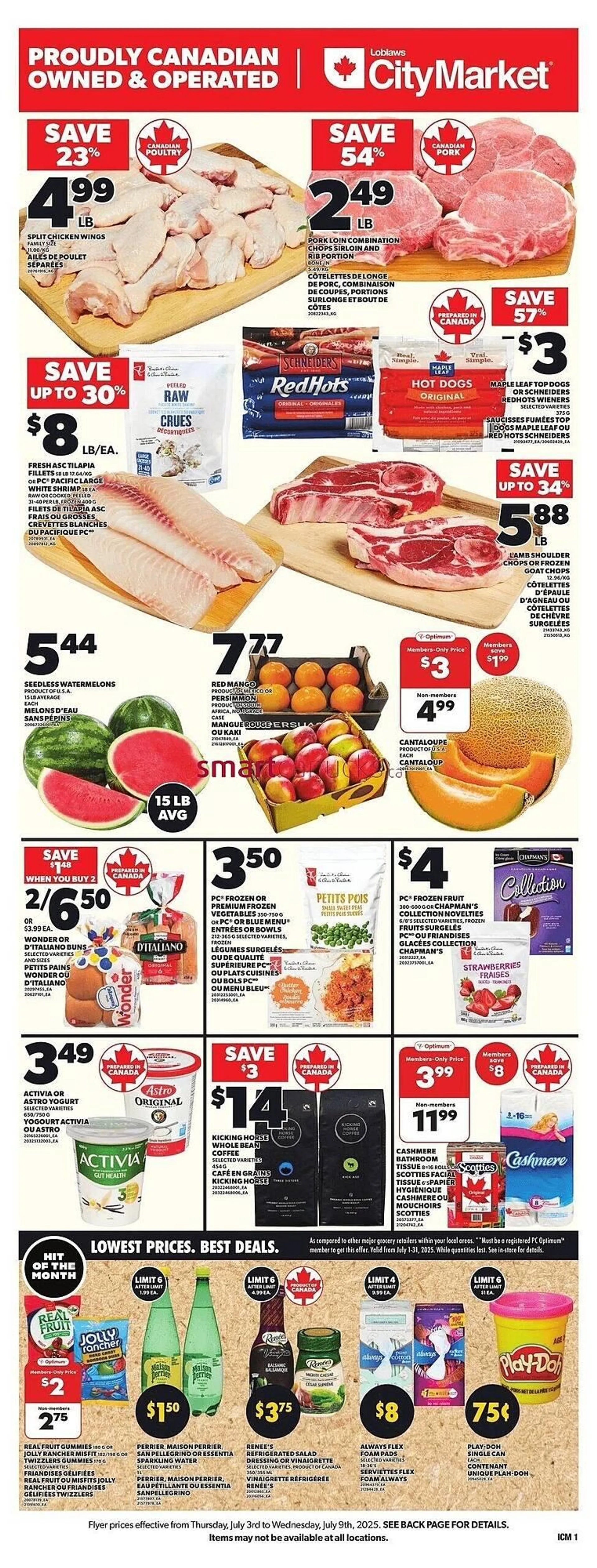 Loblaws flyer from July 1 to July 9 2025 - flyer page 1