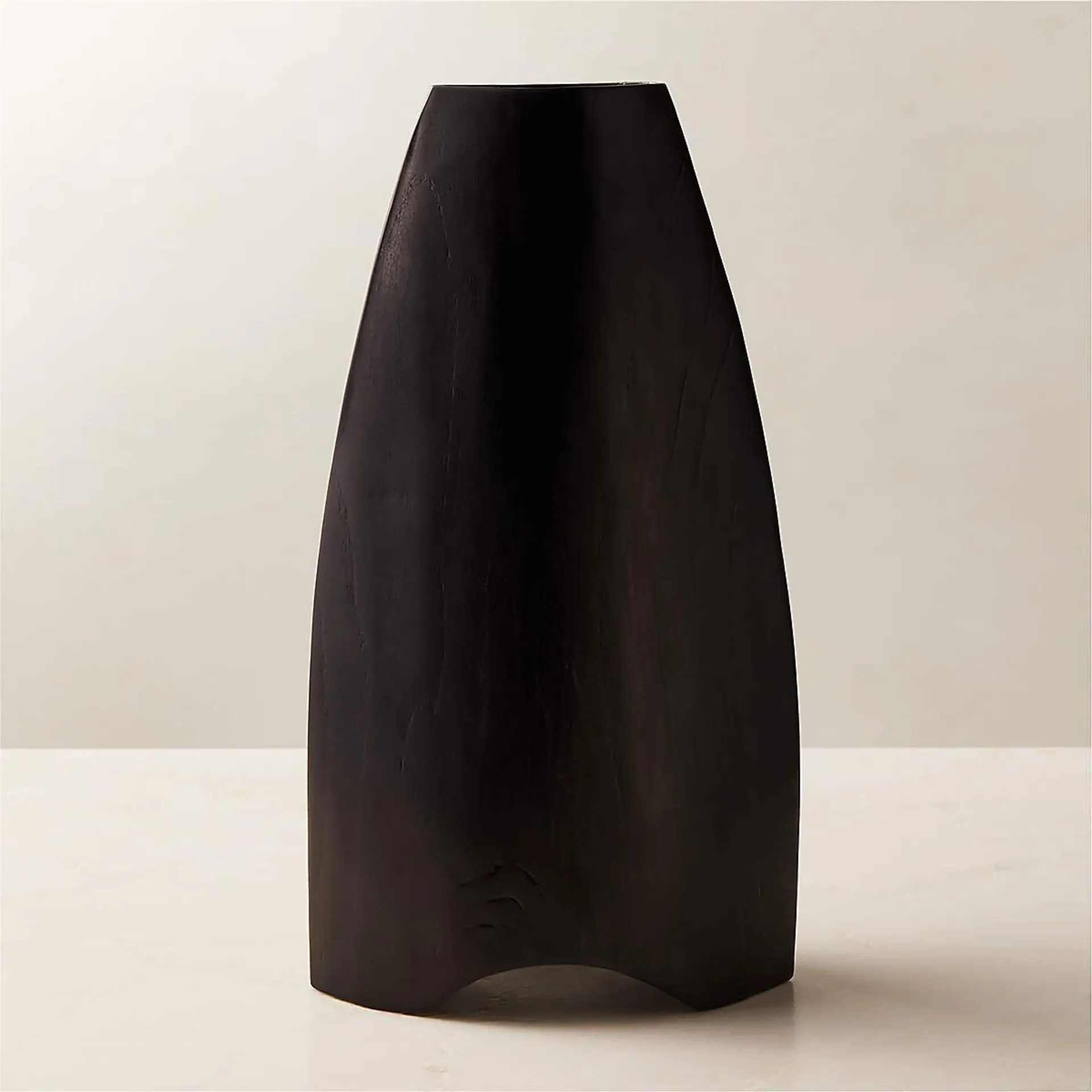 Kinsale Black Teak Wood Vase