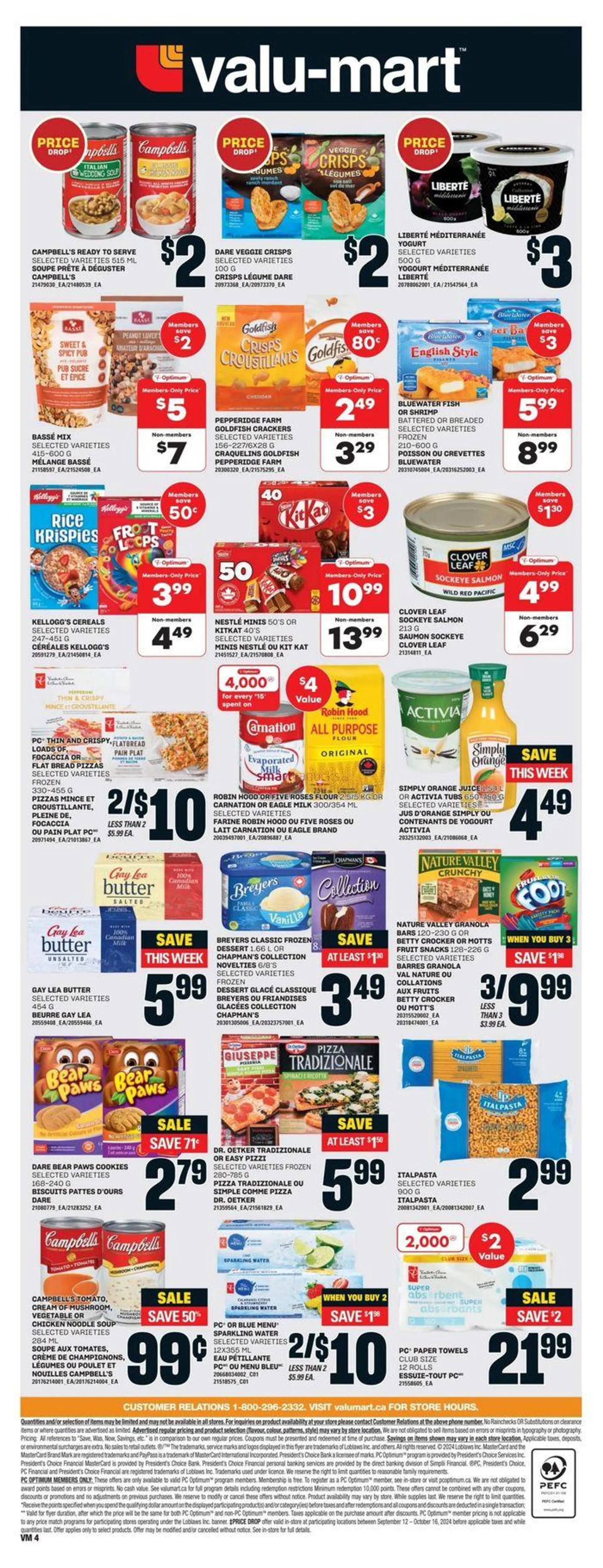 Valu-mart weeky flyer from September 12 to September 18 2024 - flyer page 4