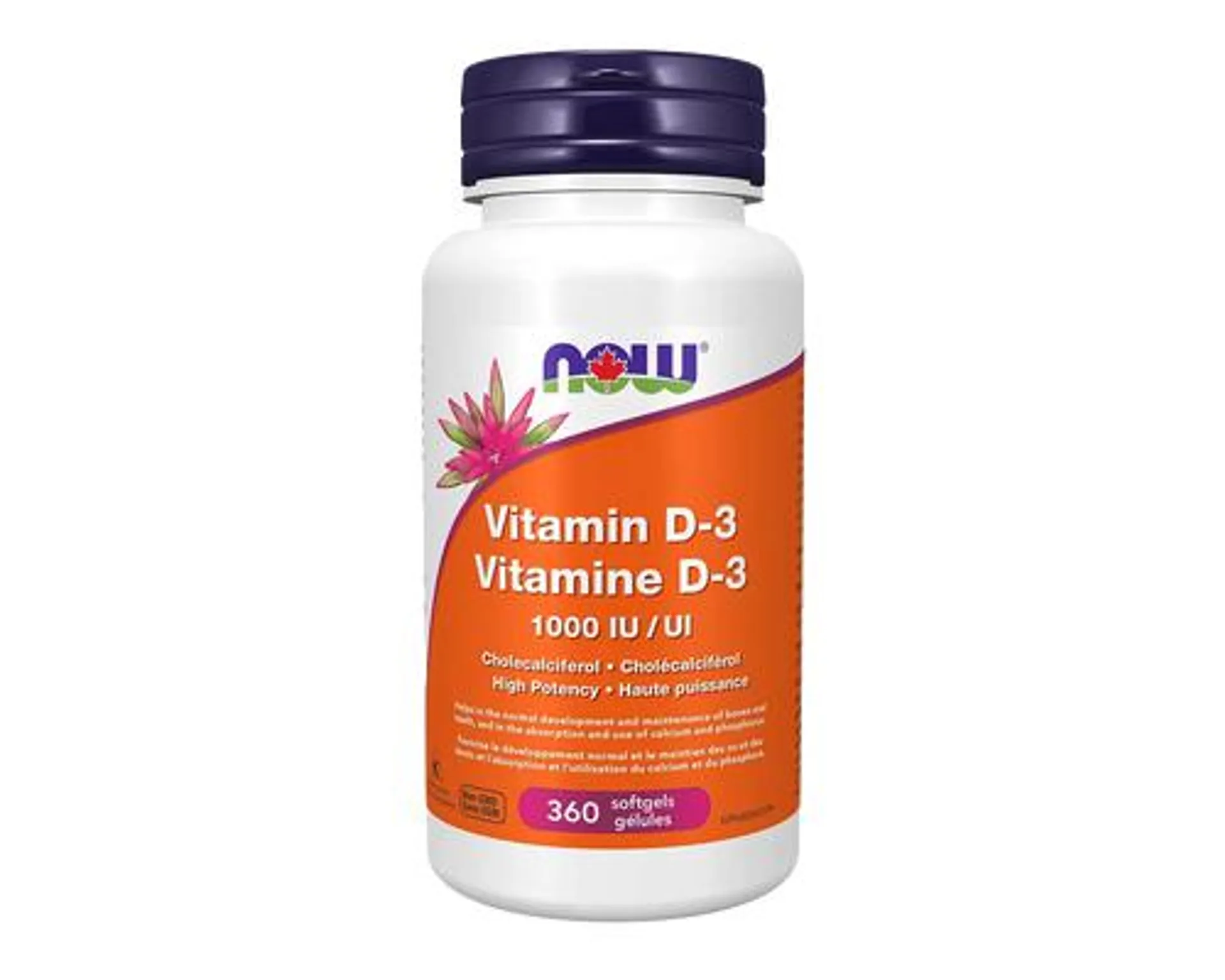 Now Vitamin D-3 1000 IU 360 Softgels