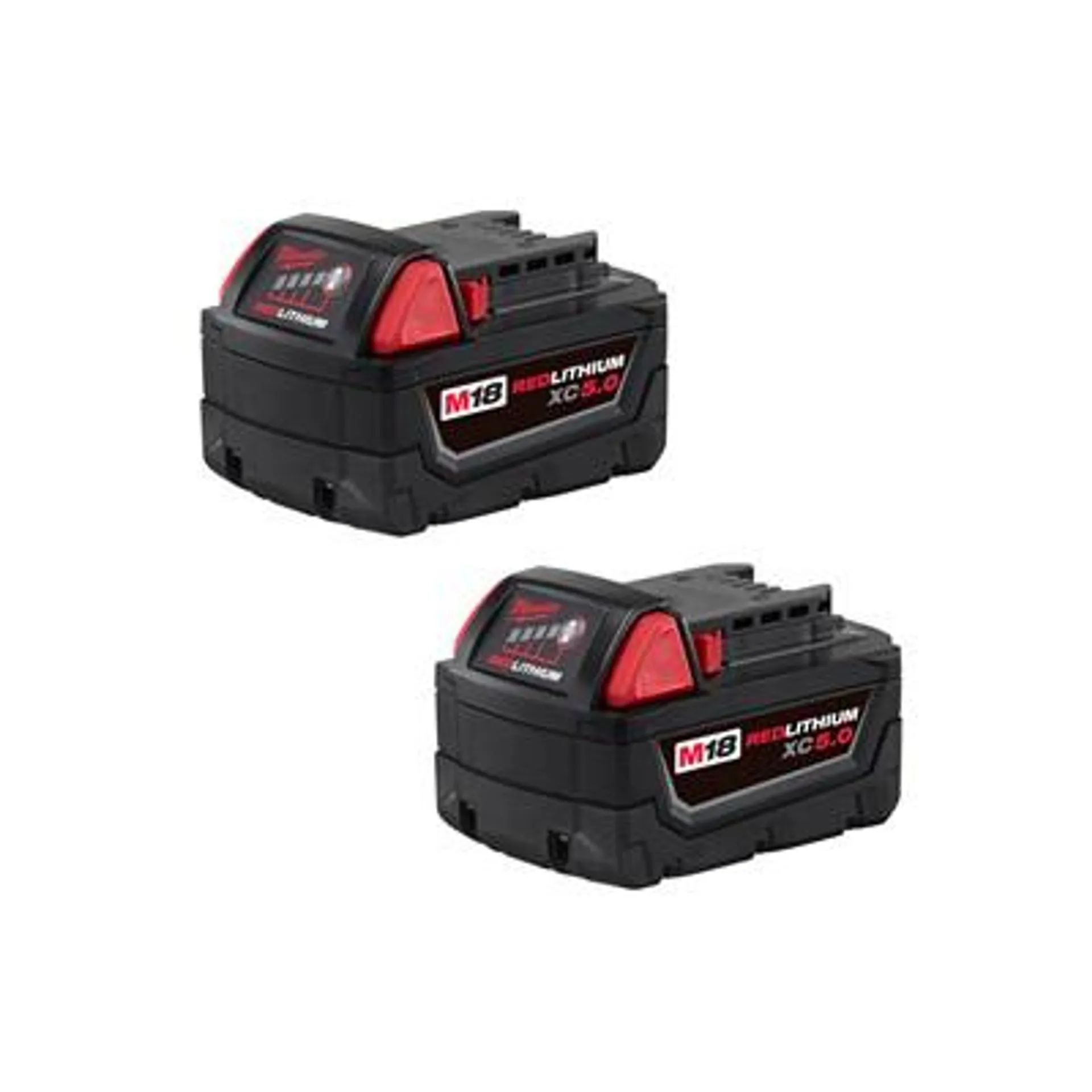 Milwaukee® M18™ REDLITHIUM™ 18 Volt Lithium-Ion XC5.0 Amp Extended Capacity Battery Two Pack