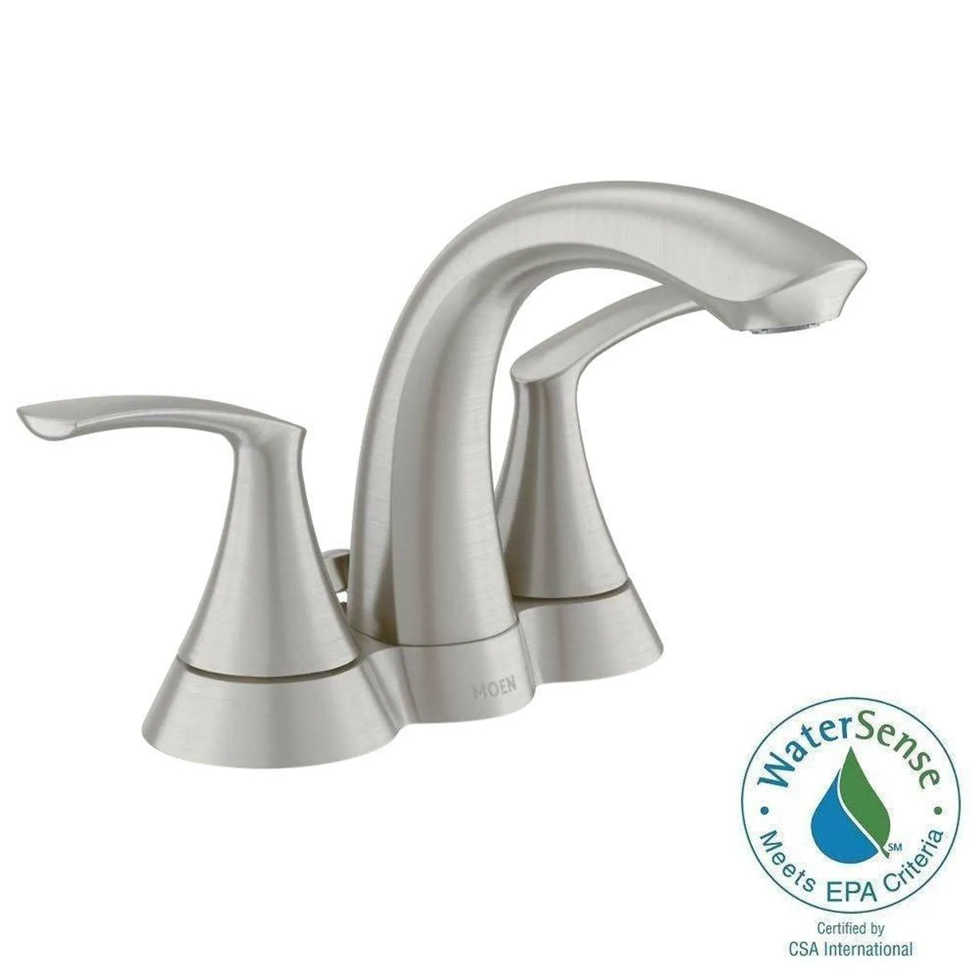 Darcy 2 Handle 4-Inch Centerset Bathroom Sink Faucet/Tap in Spot Resistant Brushed Nickel (Drain and Valve Included)