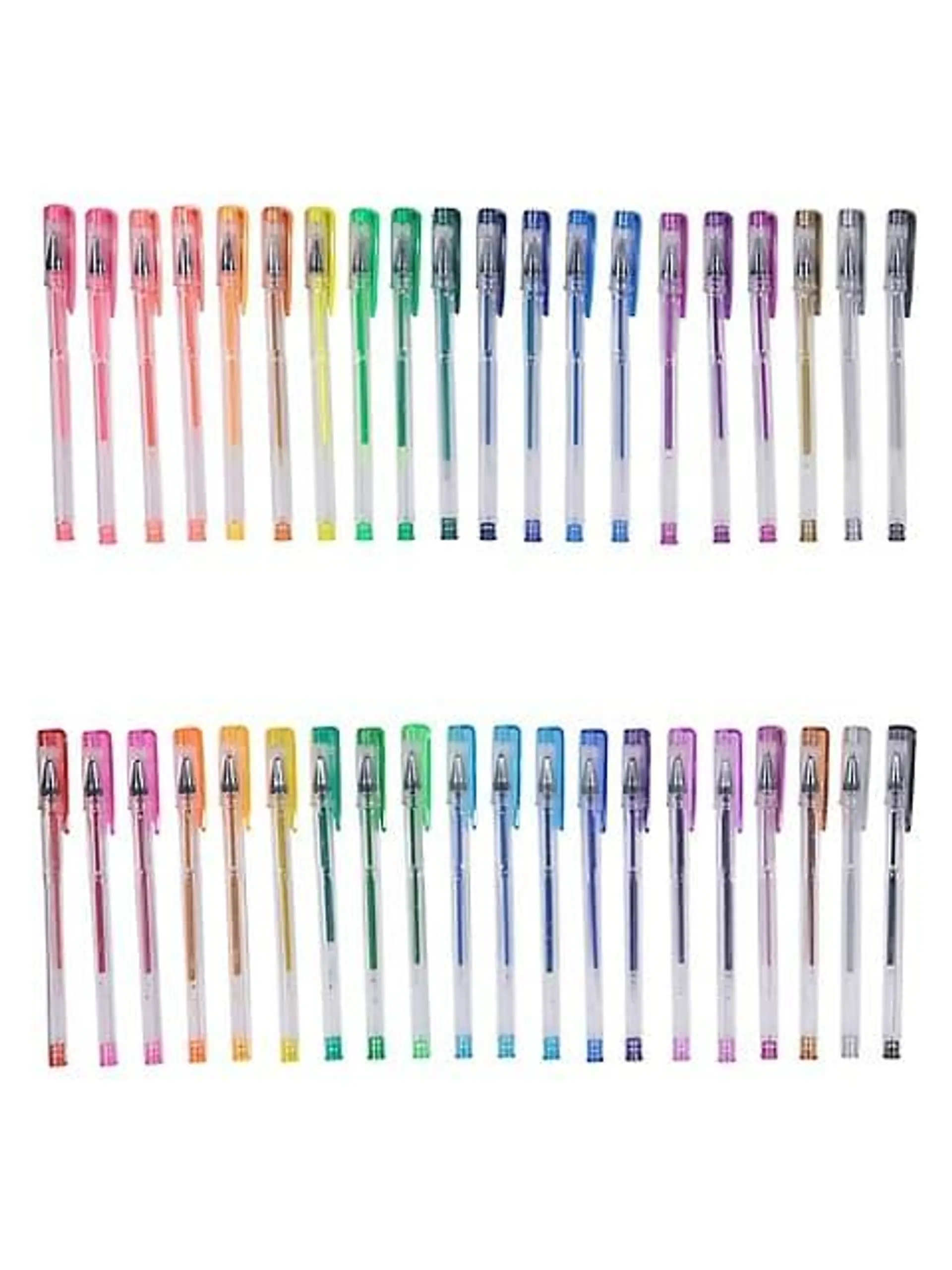 40-Pack Coloured Gel Pens Set