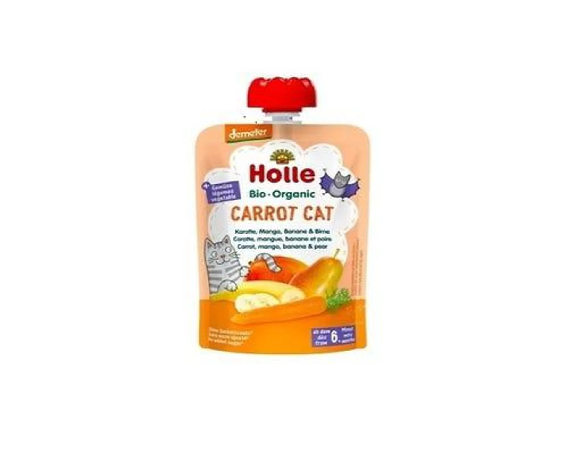 Holle Bio-Organic Baby Food Pouch Carrot Cat 100g