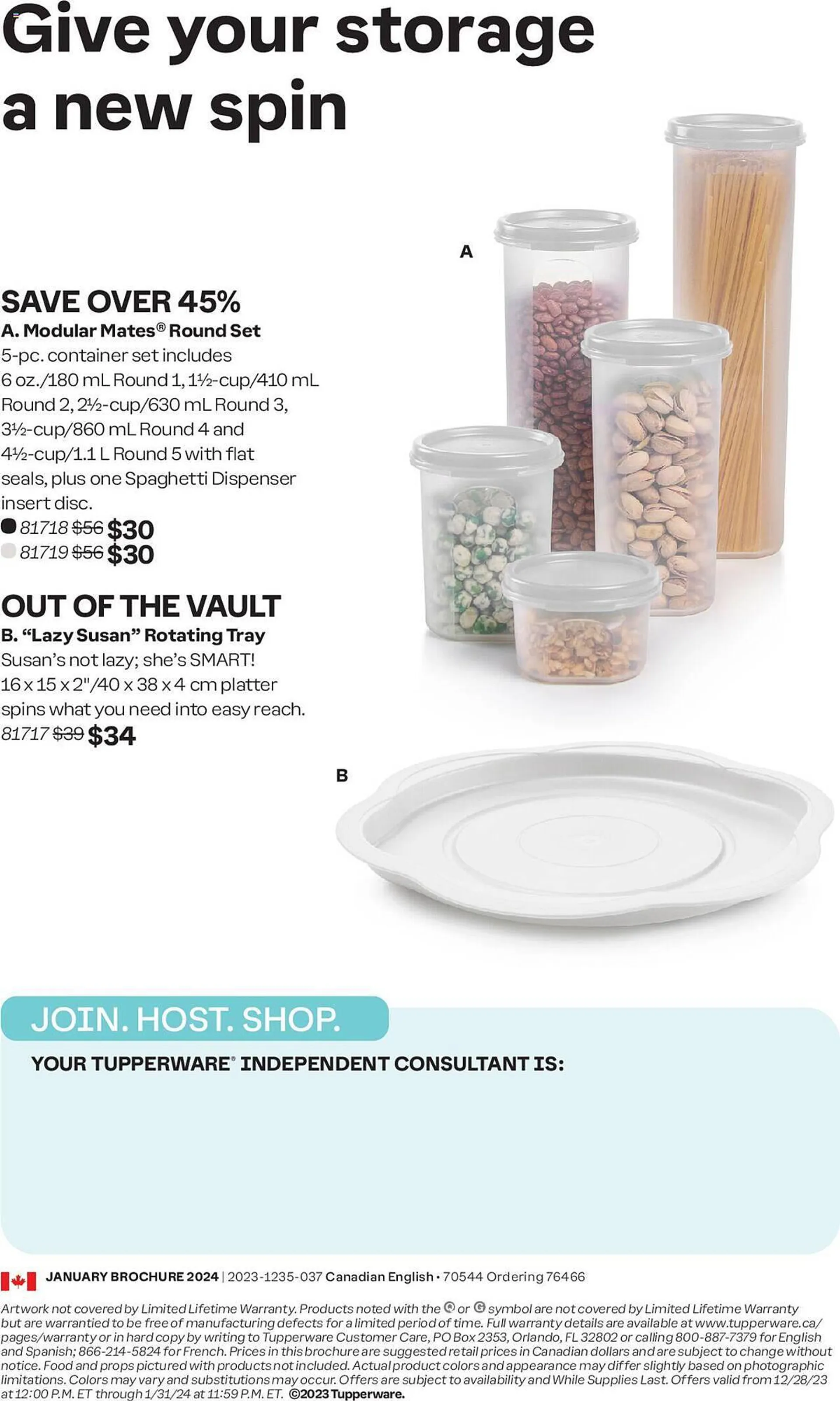 Tupperware flyer from December 28 to January 31 2024 - flyer page 8