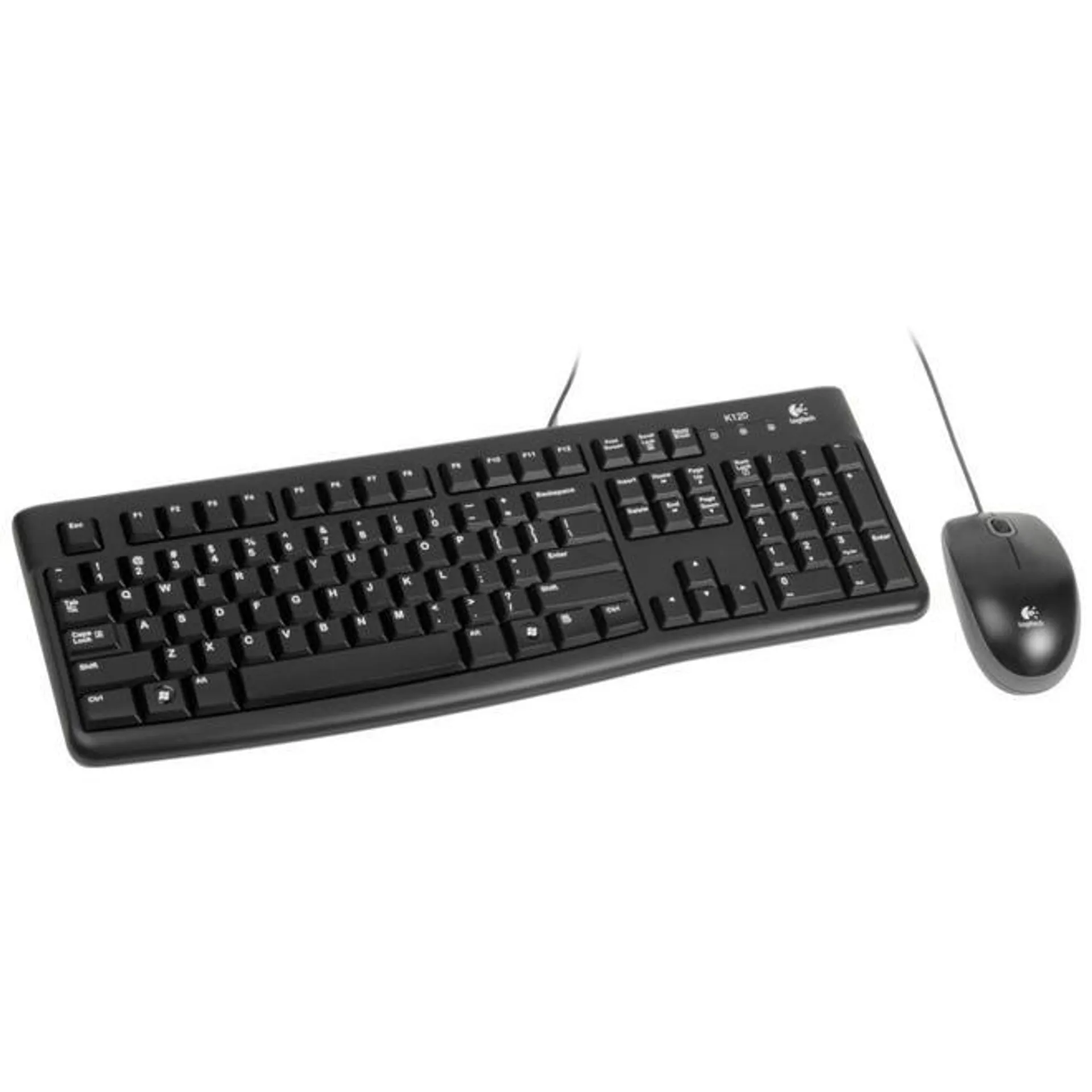 Logitech® Desktop MK120 USB Wired Simplicity Mouse & Keyboard Combo, English