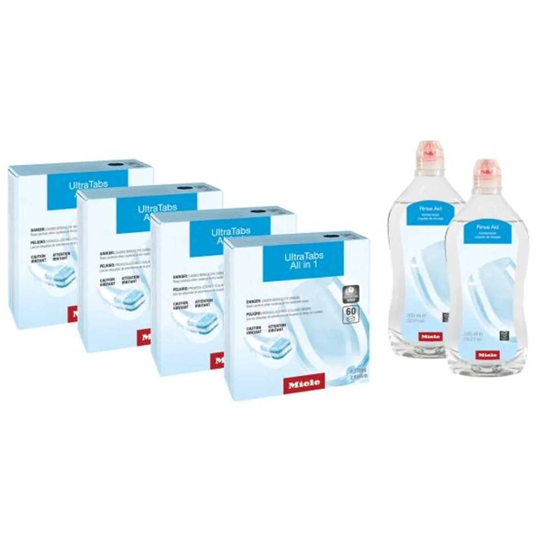 Miele Dishwashing Care Bundle (Detergent Tablets and Rinse Agent)