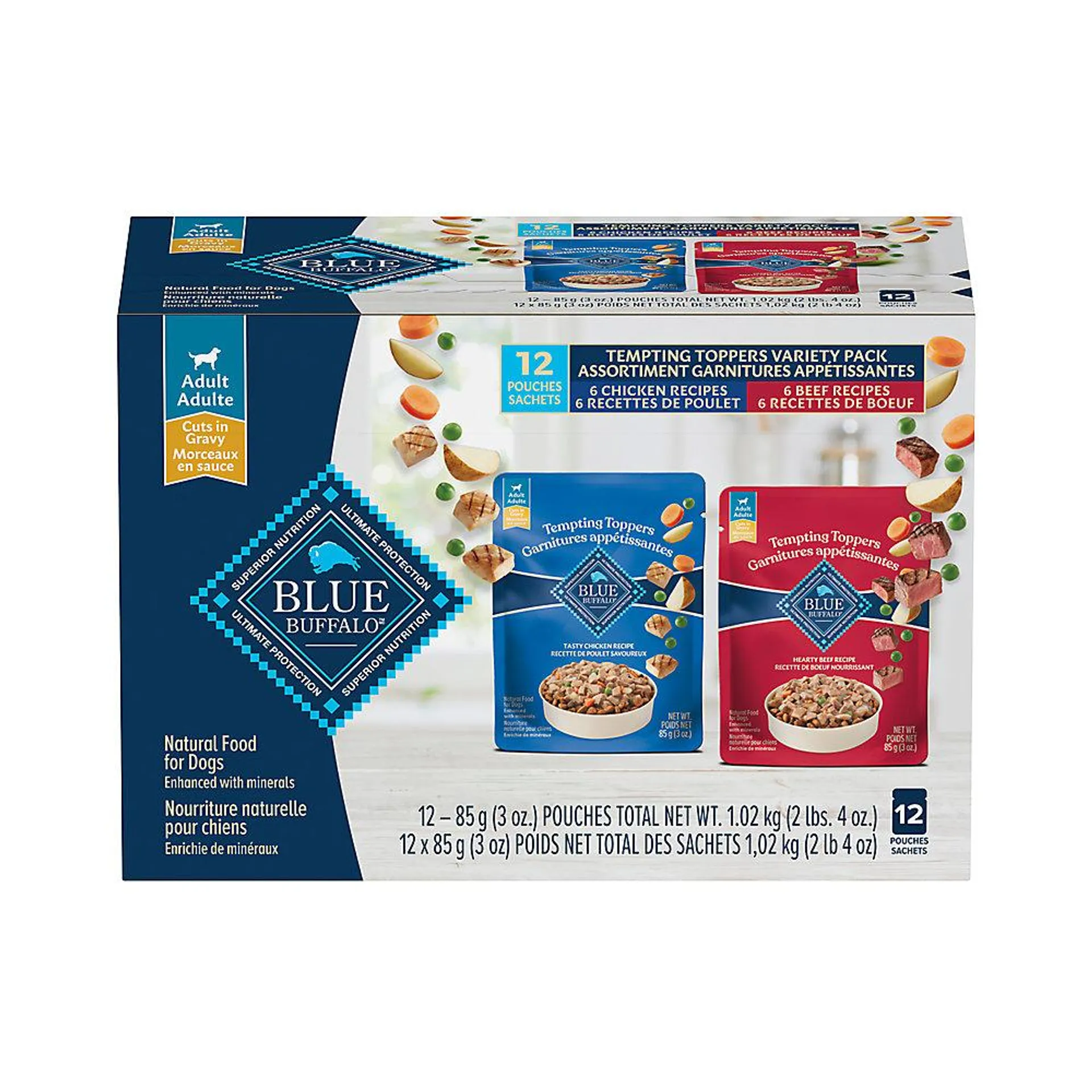 Blue Buffalo Tempting Toppers Adult Dog Food - Chicken, Beef