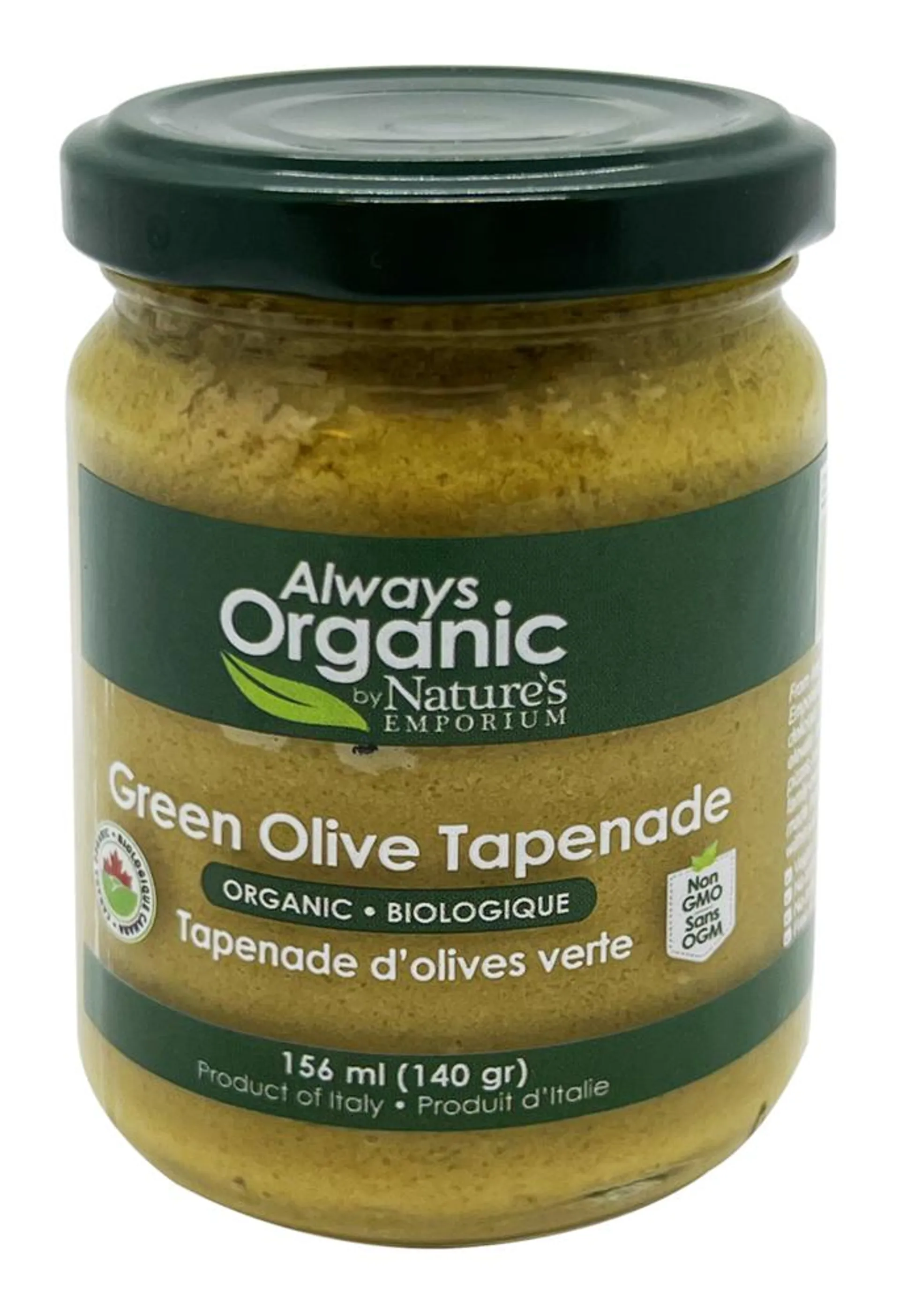 Always Organic Olive Tapenade Green Org 156 ml