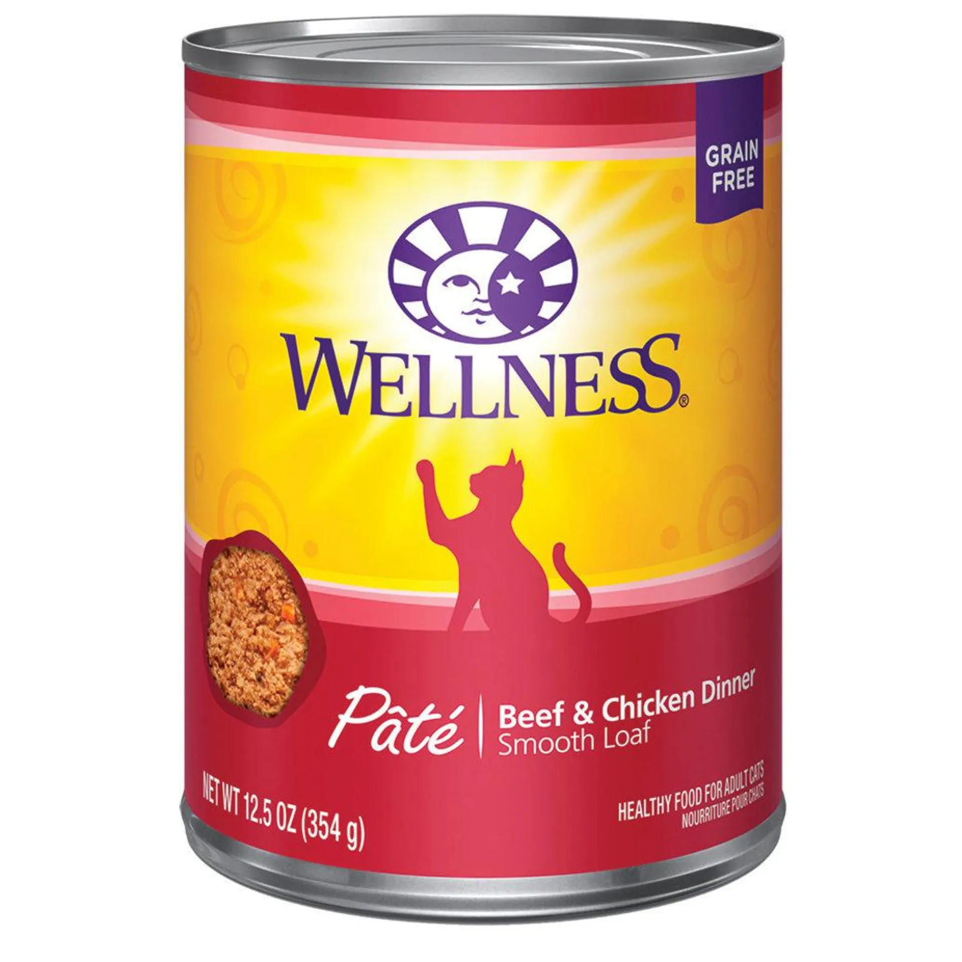 Wellness, Canned Cat Food, Complete Health, Beef & Chicken