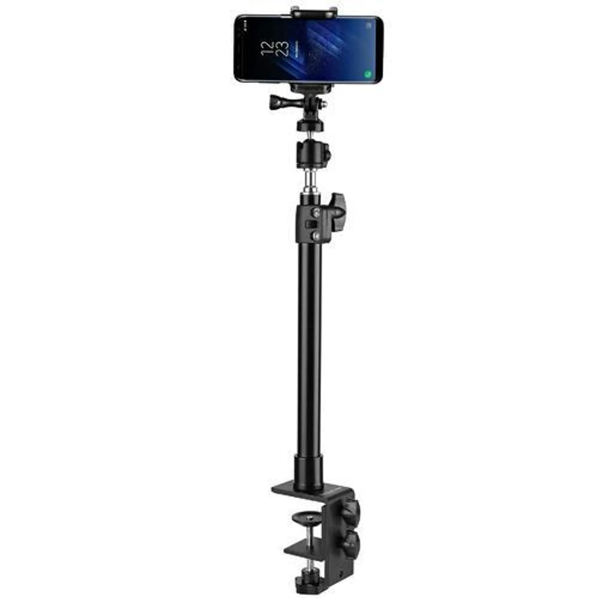 15.5"-25.2" Adjustable Camera Desk Mount Table Stand with 1/4" Ball Head - PrimeCables®