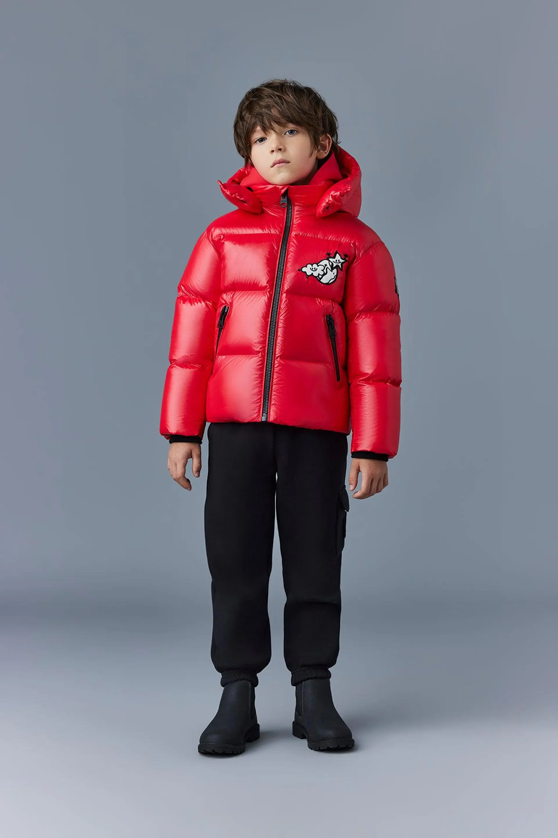 JESSE-ML Lightweight down jacket with collab logo and graphics for kids (8-14 years)