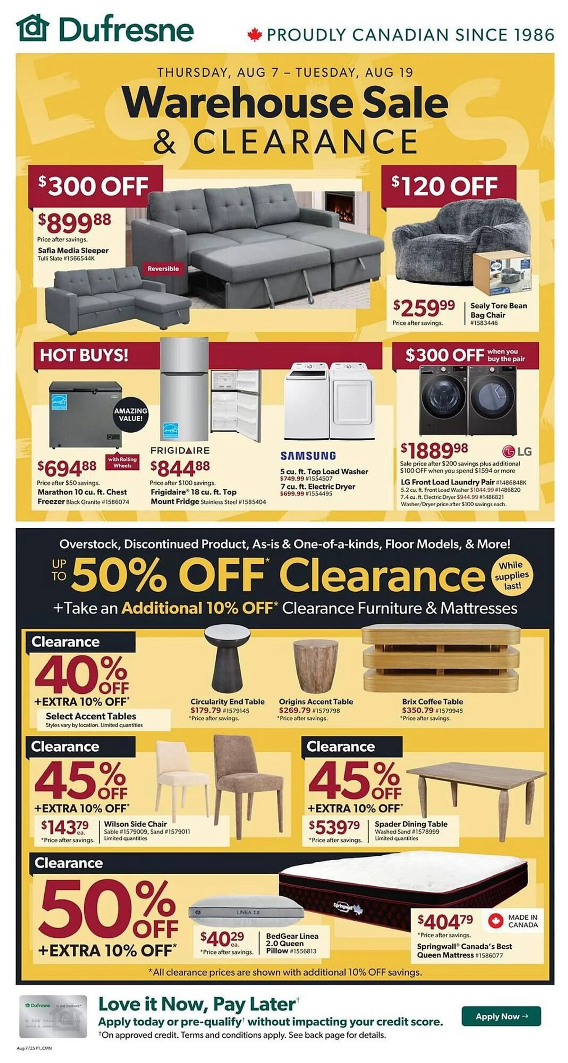 Dufresne flyer from August 8 to August 14 2025 - flyer page 1