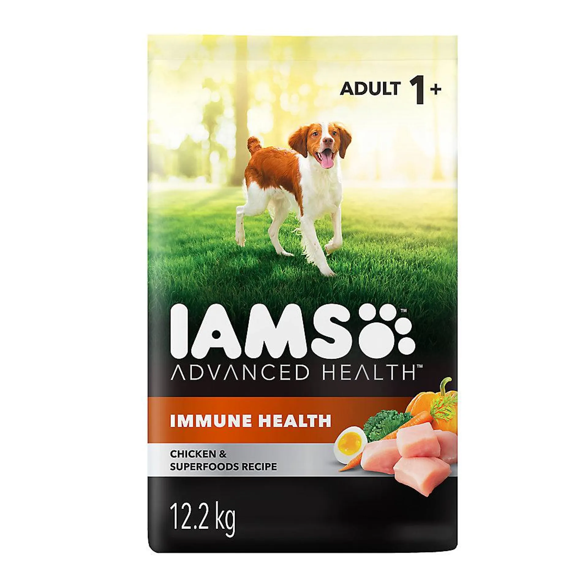 IAMS Advanced Immune Health Adult Dry Dog Food - Energy & Vitality Support, Chicken & Superfoods