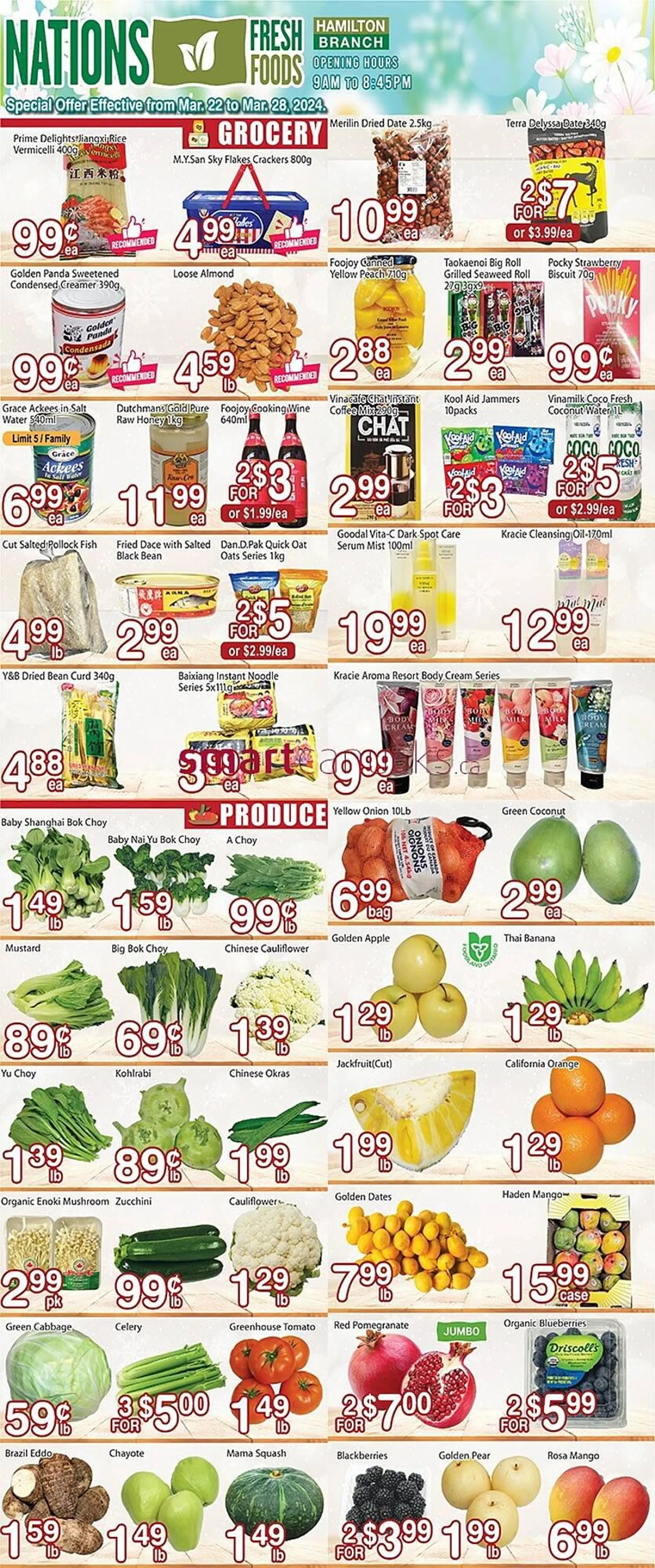 Nations Fresh Foods flyer from March 22 to March 28 2024 - flyer page 1