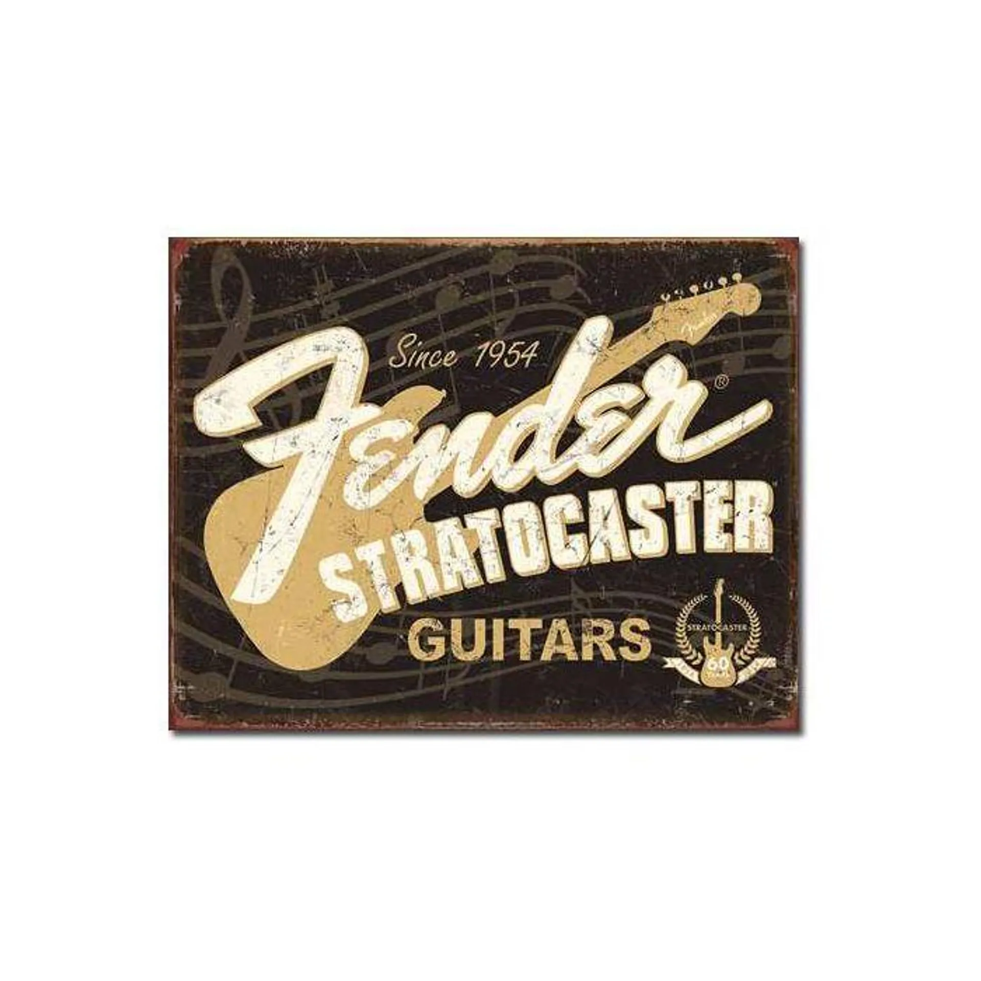 Fender Stratocaster 60th Tin Sign