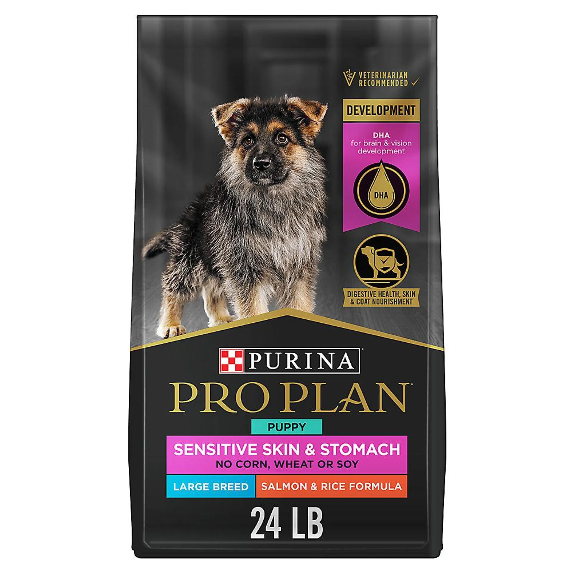 Purina Pro Plan Development Large Breed Puppy Dry Dog Food - Sensitive Skin & Stomach, Salmon & Rice