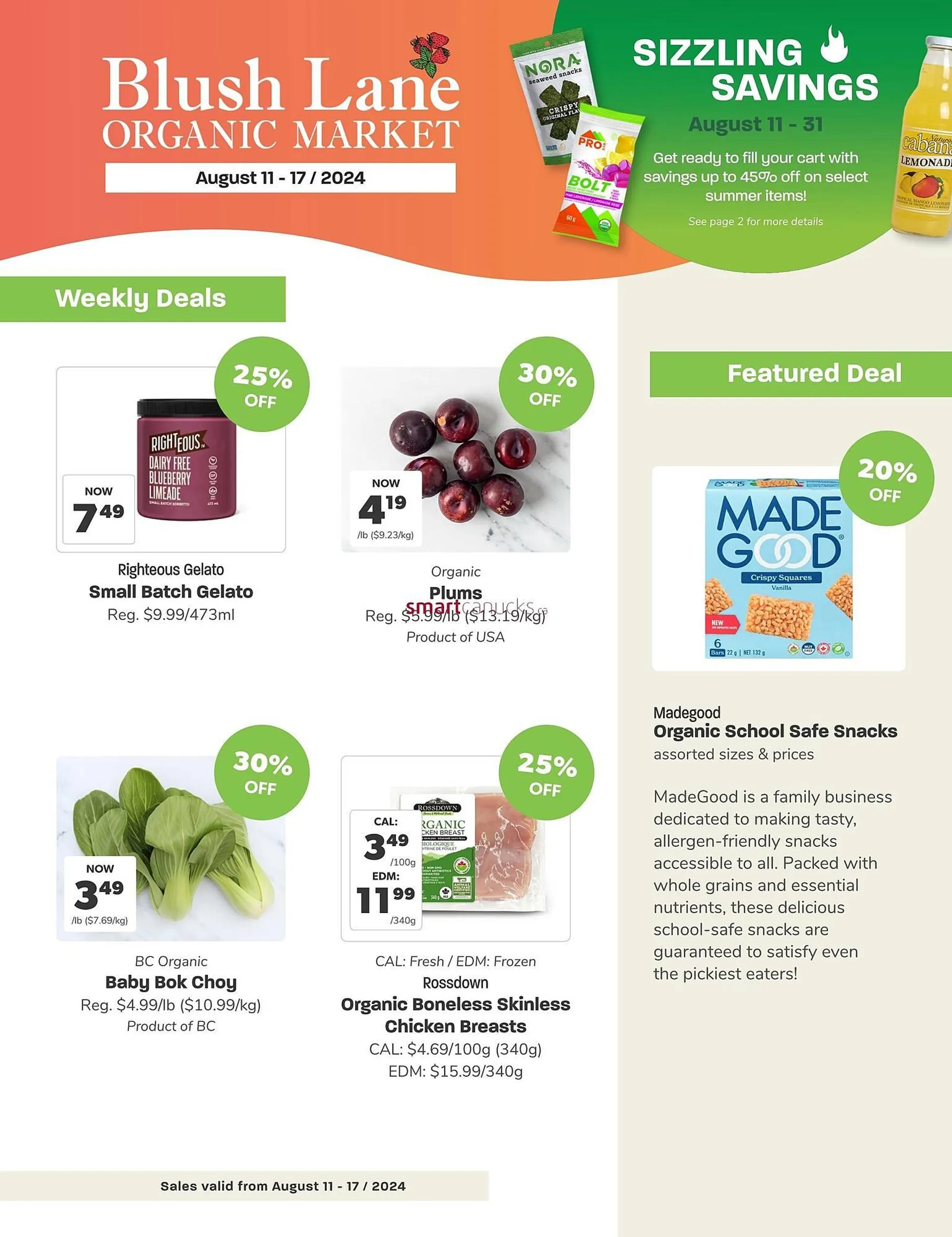 Blush Lane Organics flyer - 1