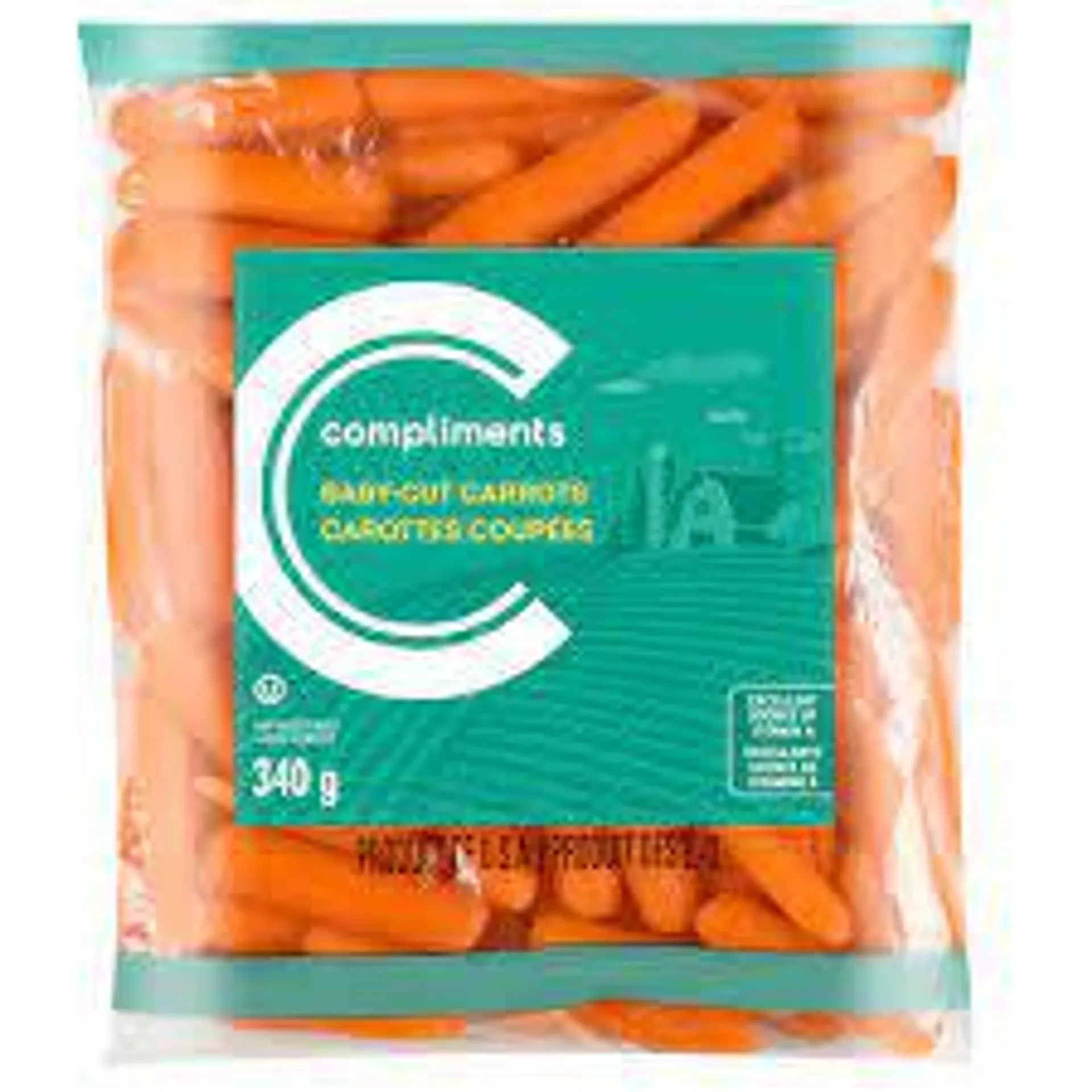 COMPLIMENTS BABY CUT CARROTS 340g