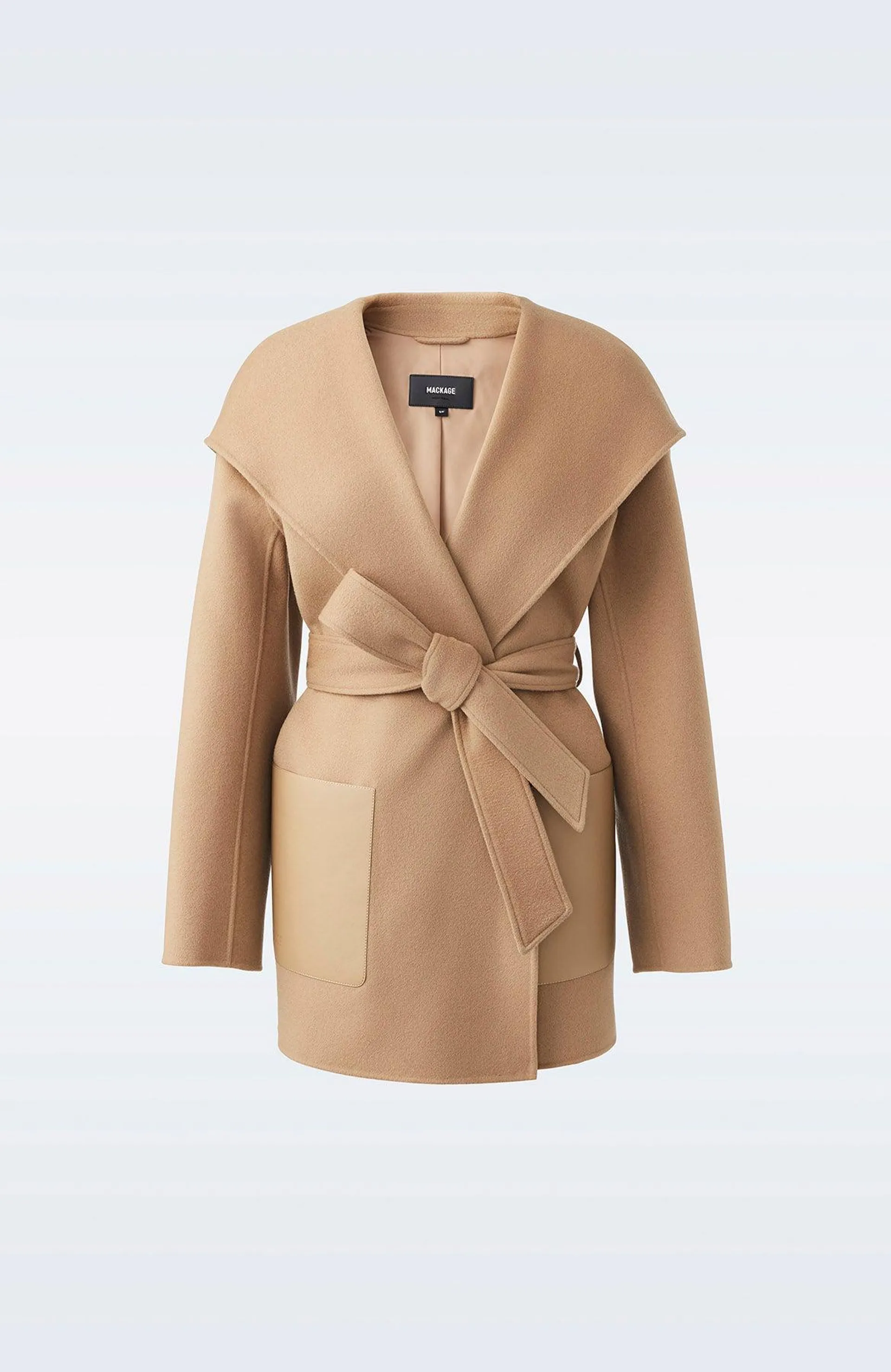 AZRA Double-face wool wrap coat