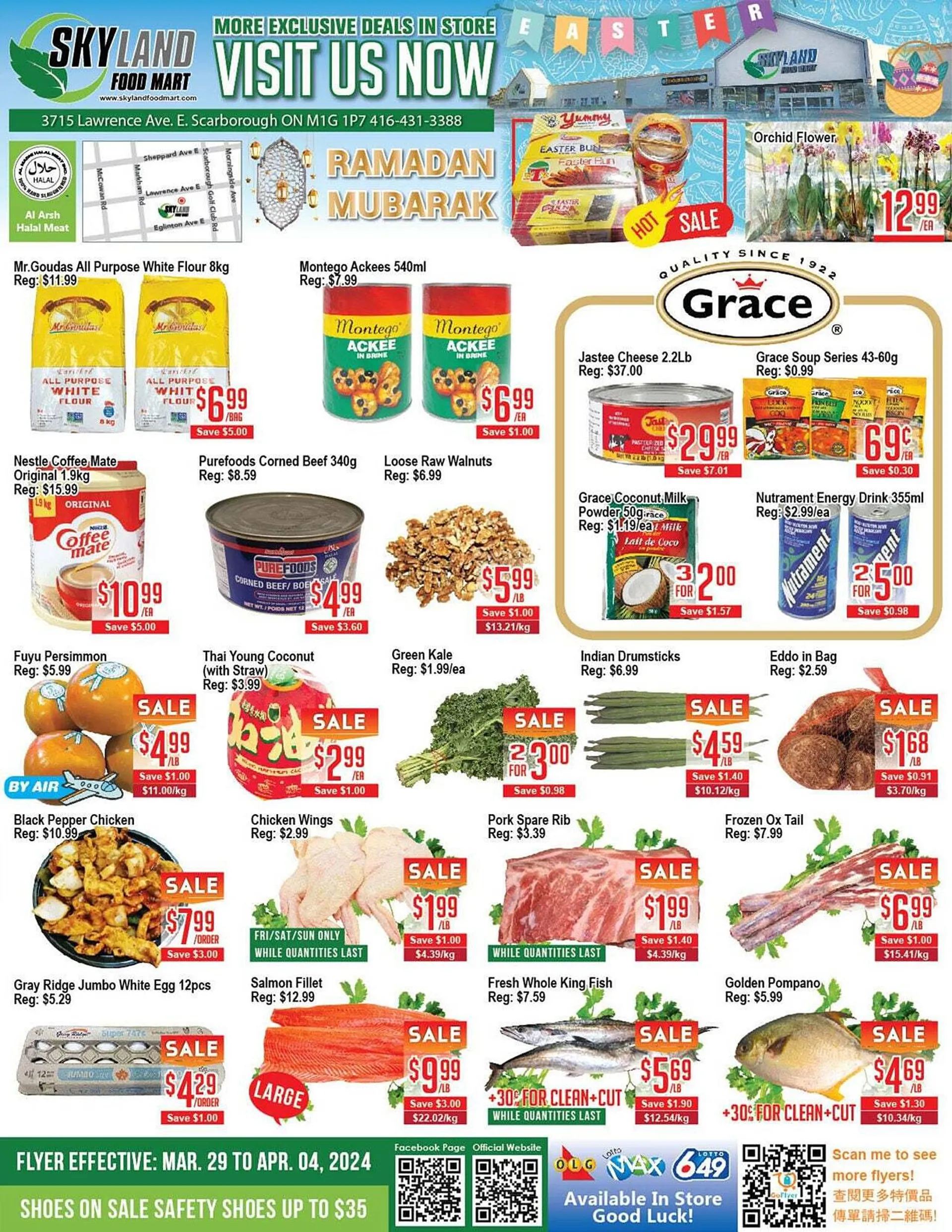 Skyland Foodmart flyer from March 29 to April 5 2024 - flyer page 1