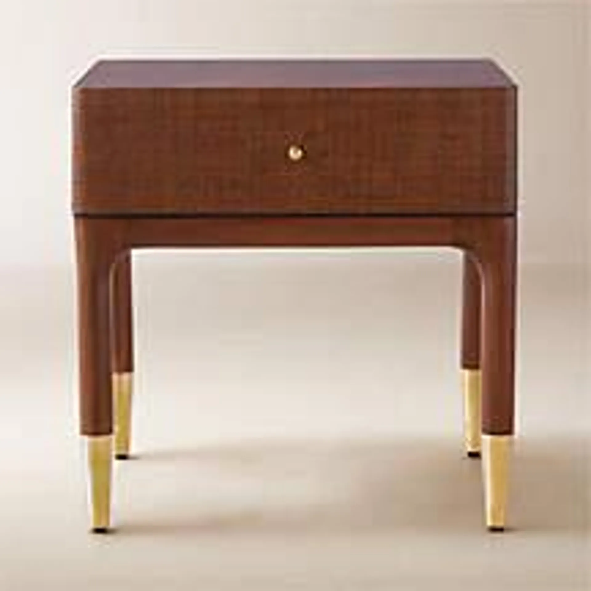 Zane Woven Raffia Nightstand with Drawer