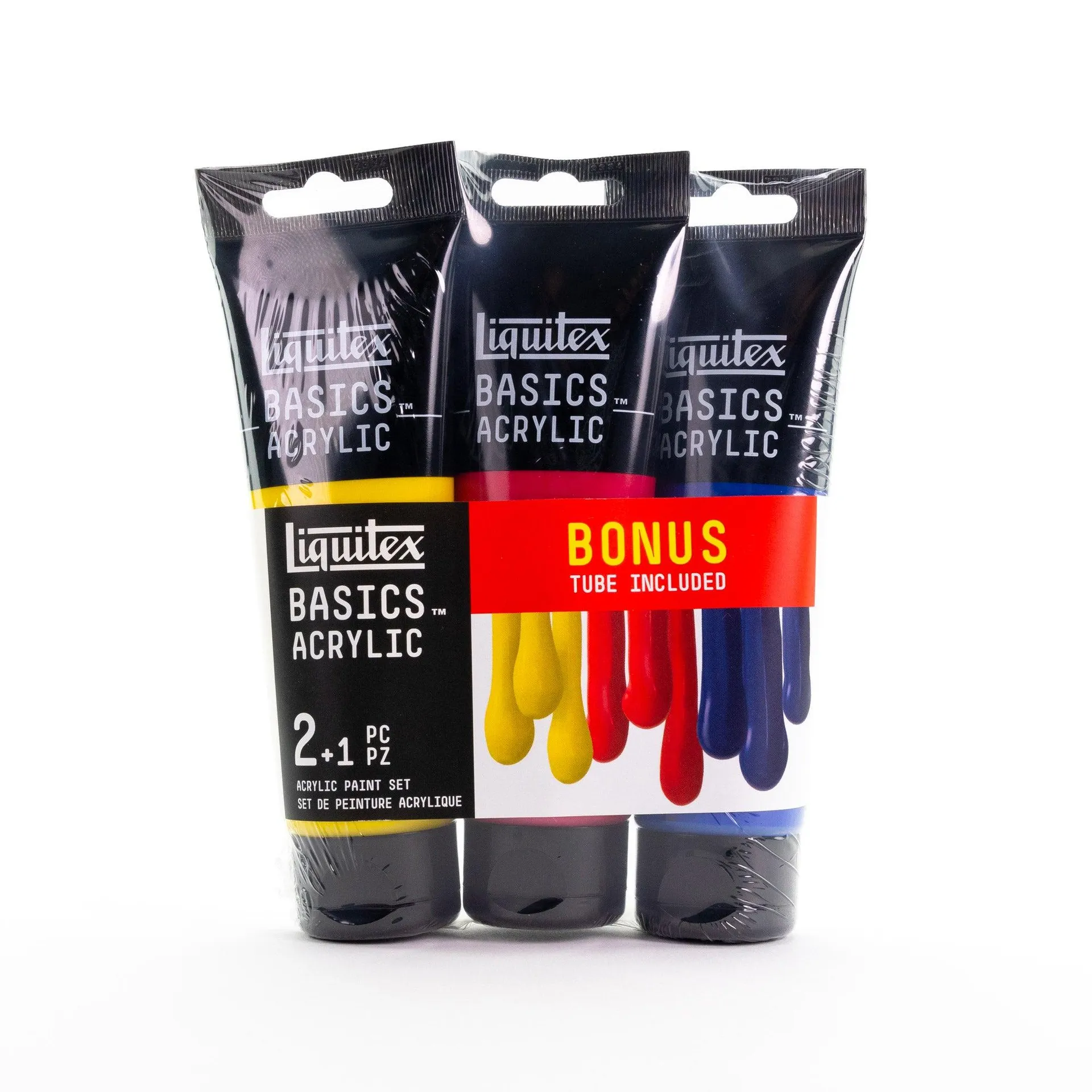 Basics Acrylic - Primary Colours, 3 x 118 ml