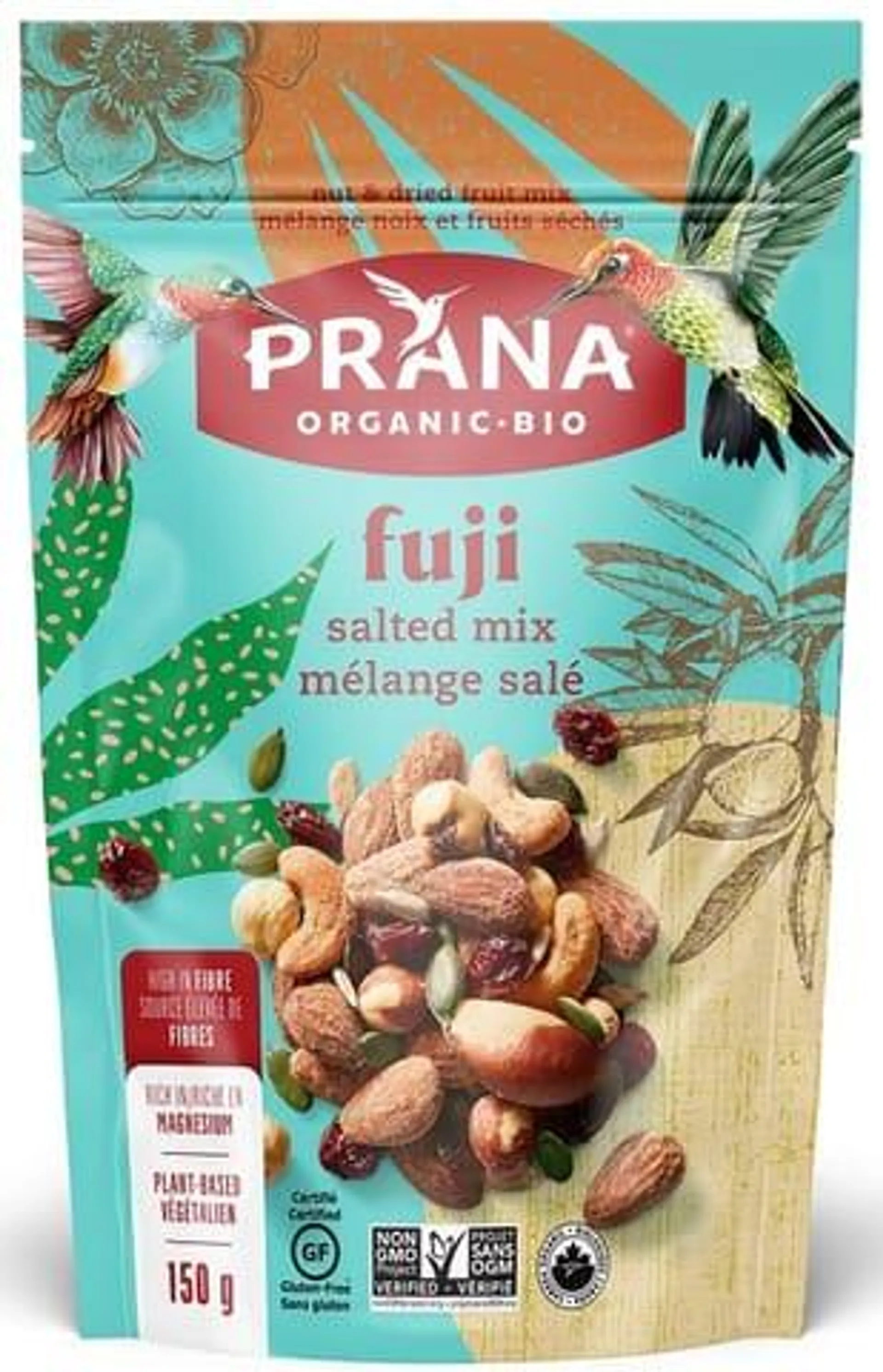 Fuji - mélange noix et fruits séchés salés biologiques