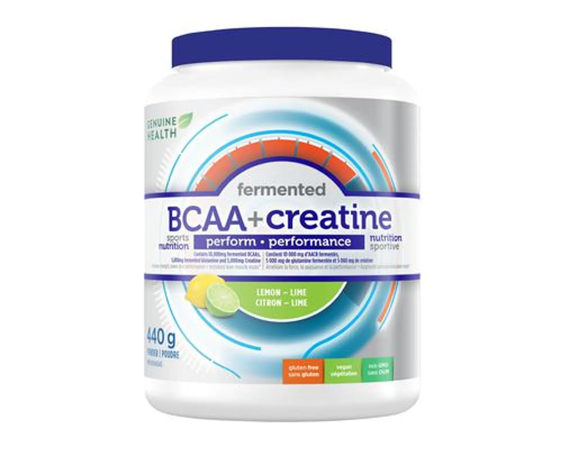 Genuine Health Fermented BCAA+ Creatine Lemon Lime 440g