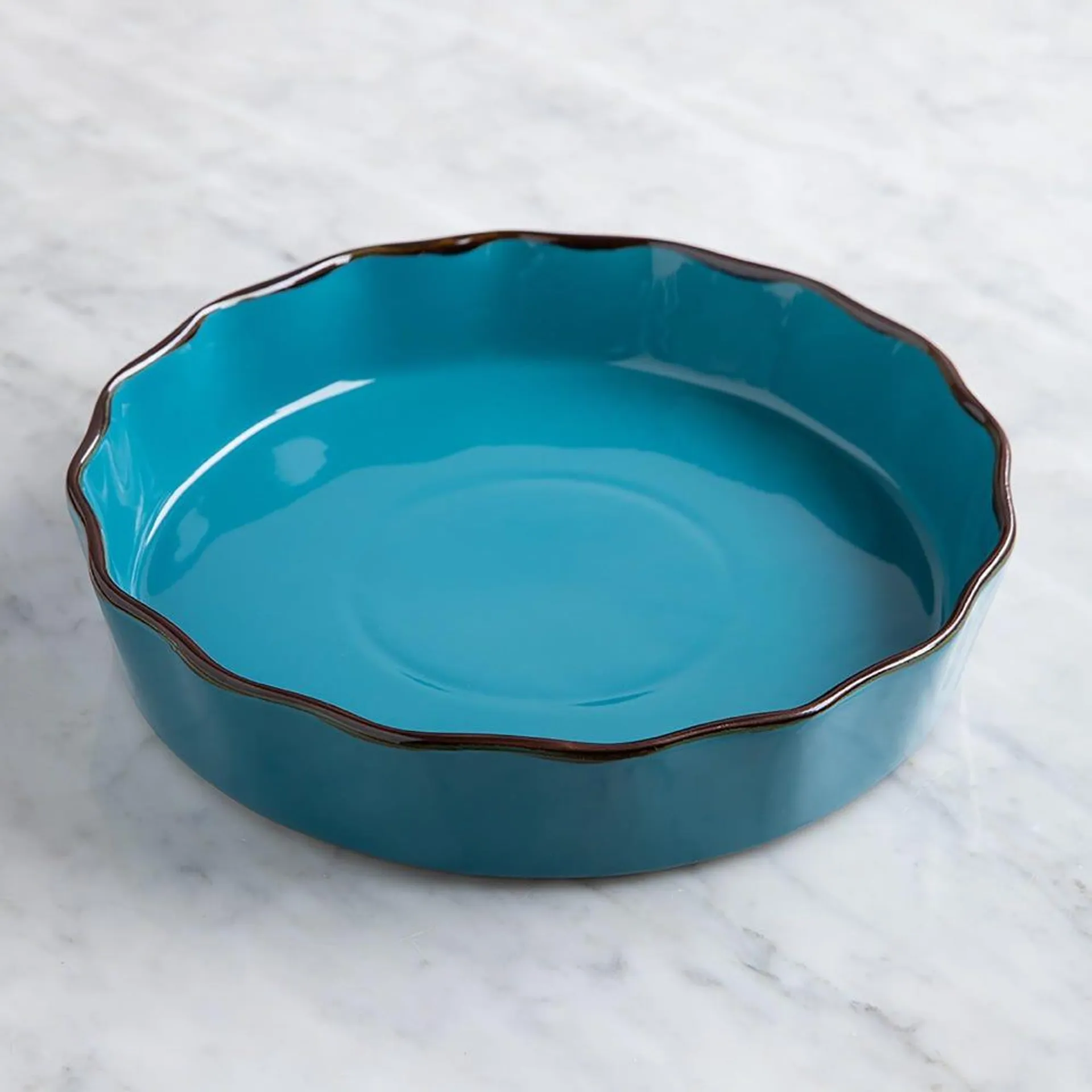 KSP Tuscana Fluted Pie Dish (Aqua)