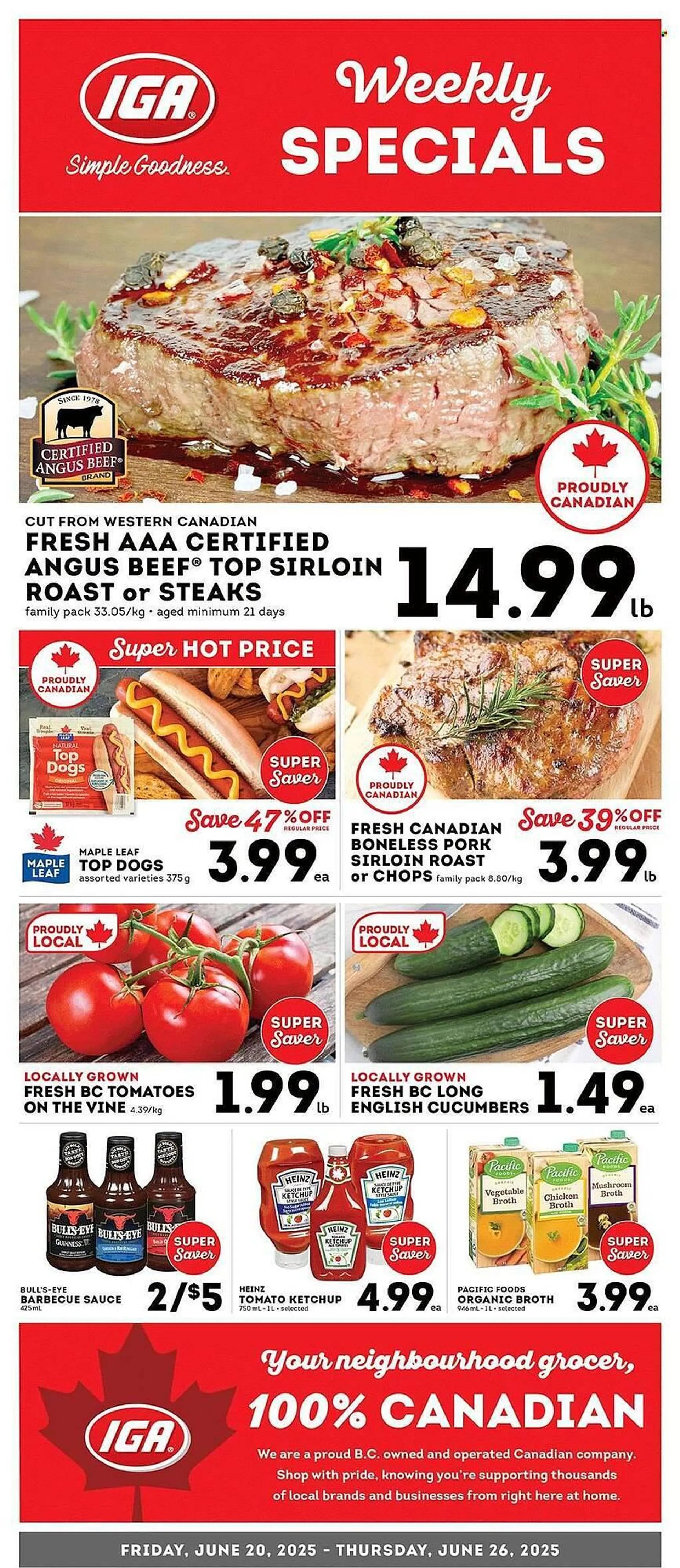 IGA flyer from June 20 to June 26 2025 - flyer page 1