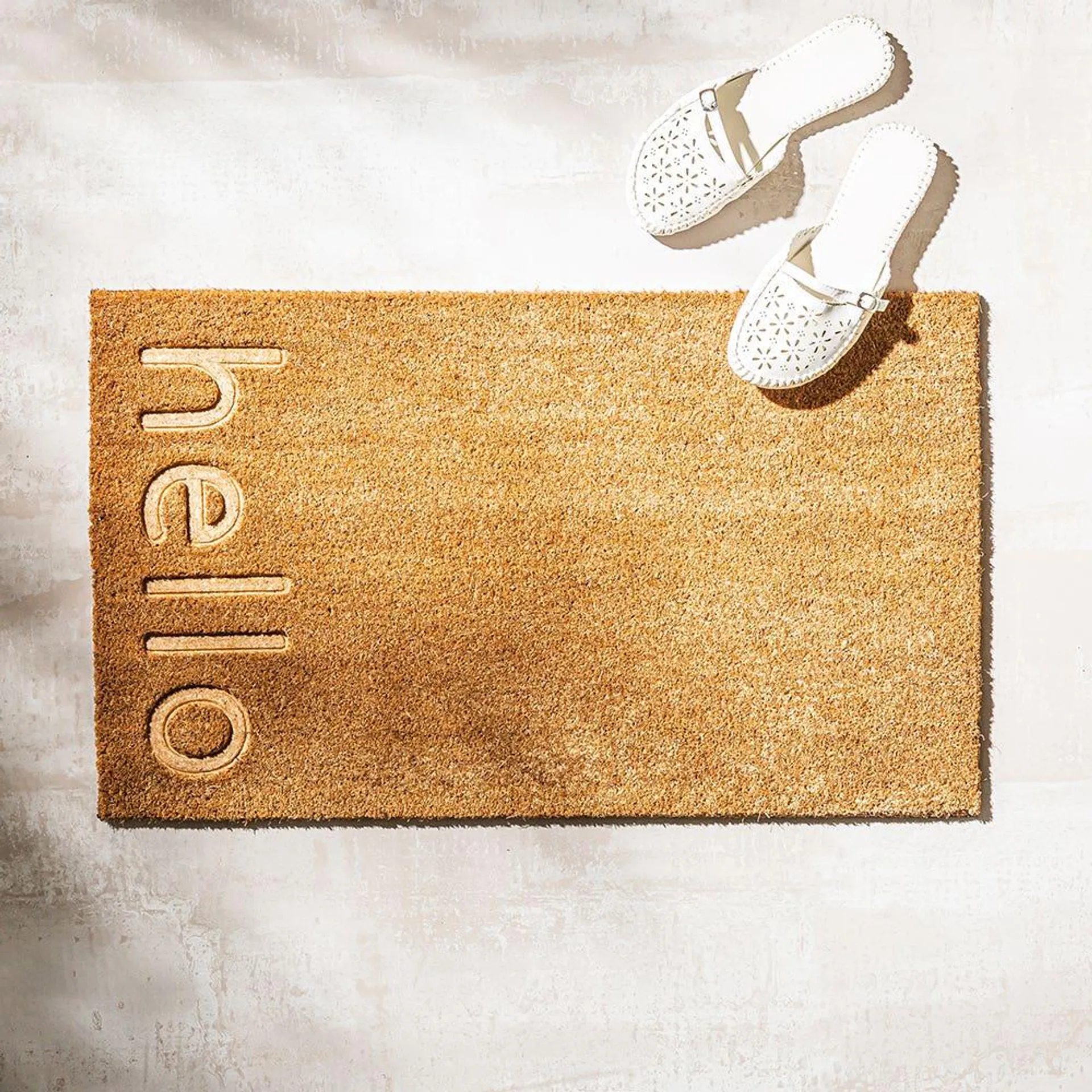 KSP Casual 'Hello Embossed' Coir Doormat