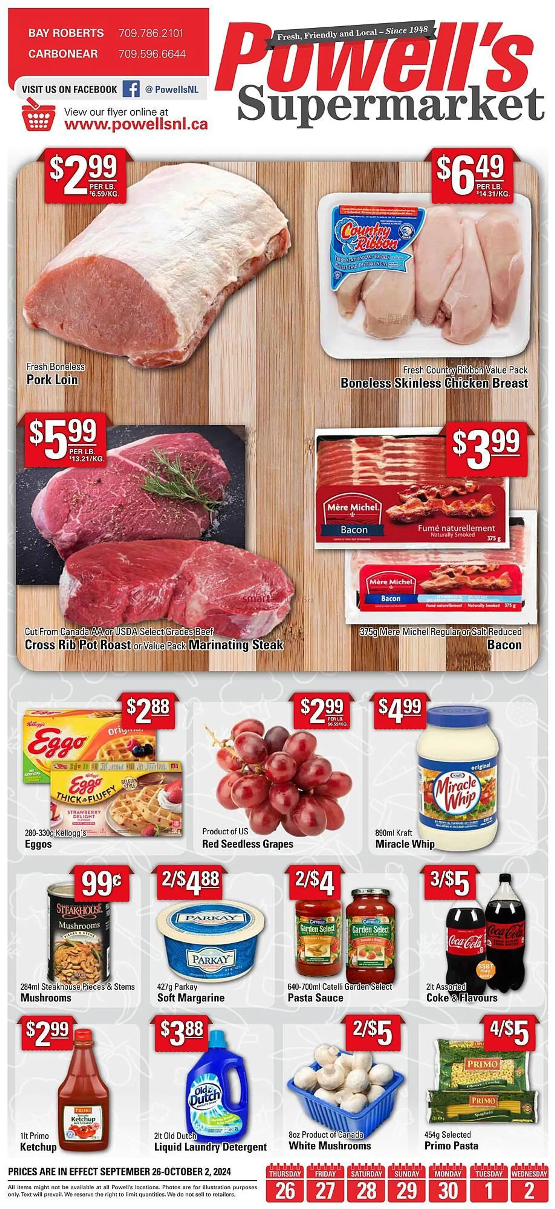 Powells Supermarket flyer - 1