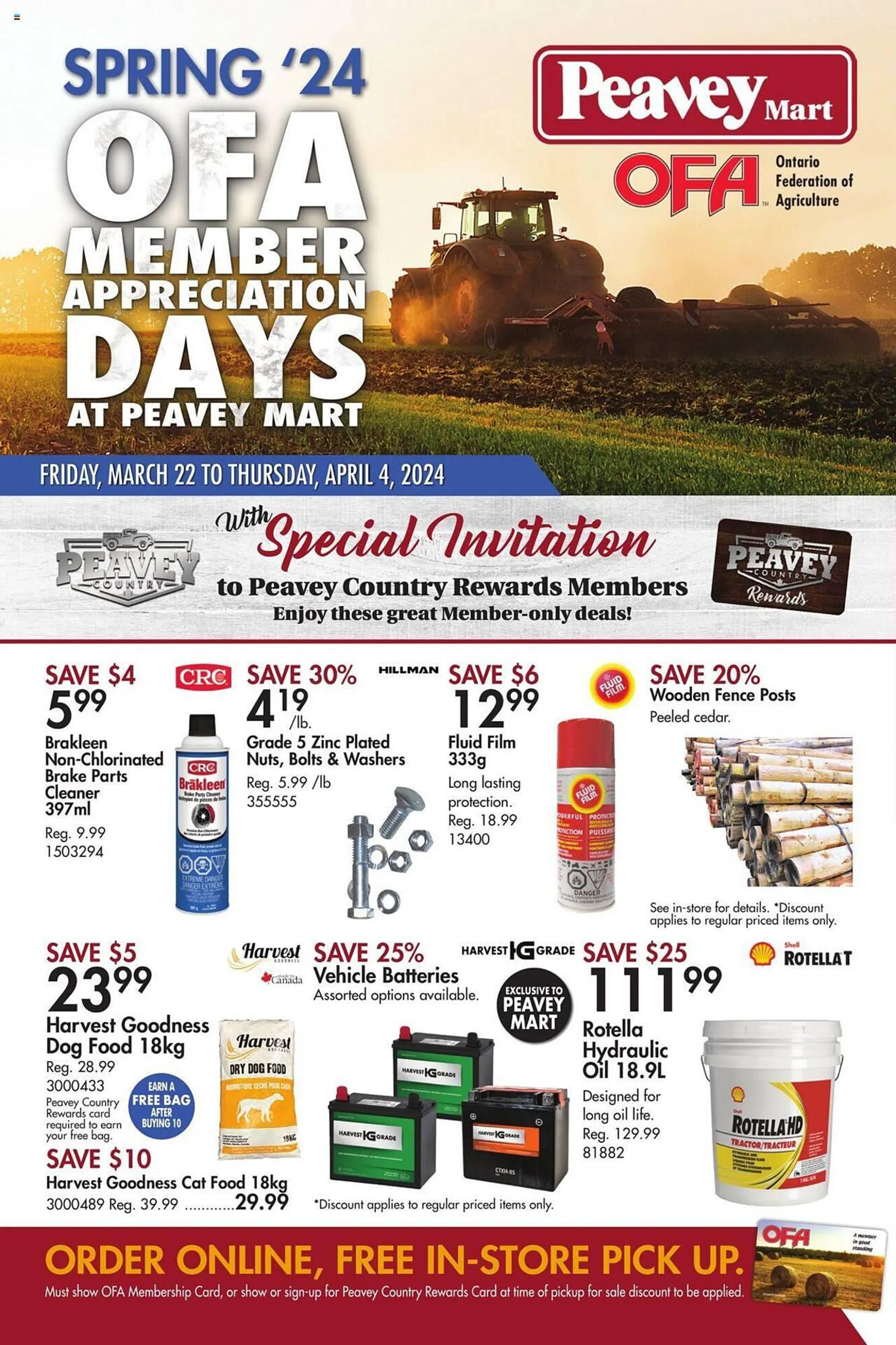 Peavey Mart flyer from March 22 to April 4 2024 - flyer page 1