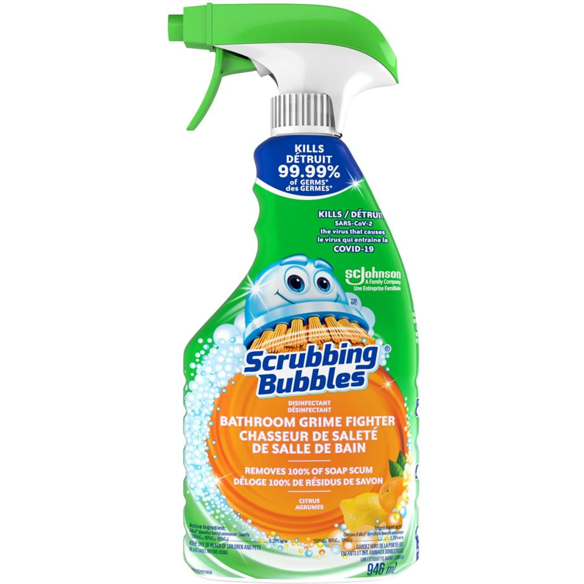 Disinfectant Bathroom Grime Fighter, Citrus Scent