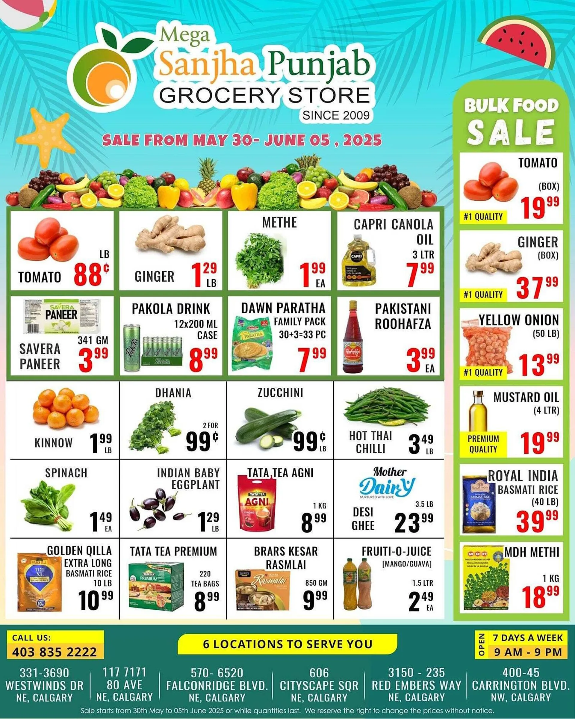 Mega Sanjha Punjab Grocery Store flyer from May 30 to June 6 2025 - flyer page 1