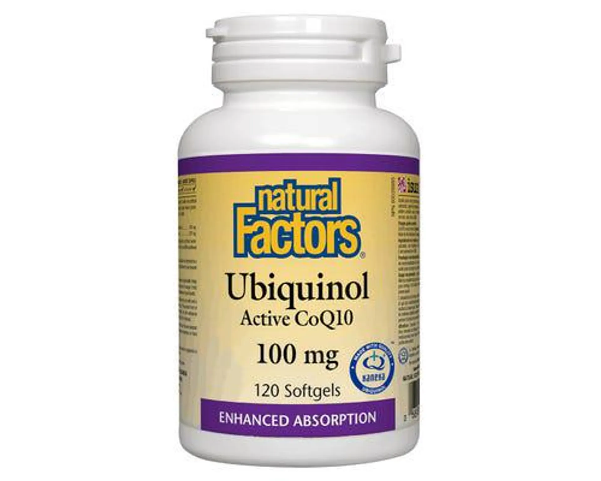 Natural Factors Ubiquinol Active CoQ10 100mg 120 Softgels