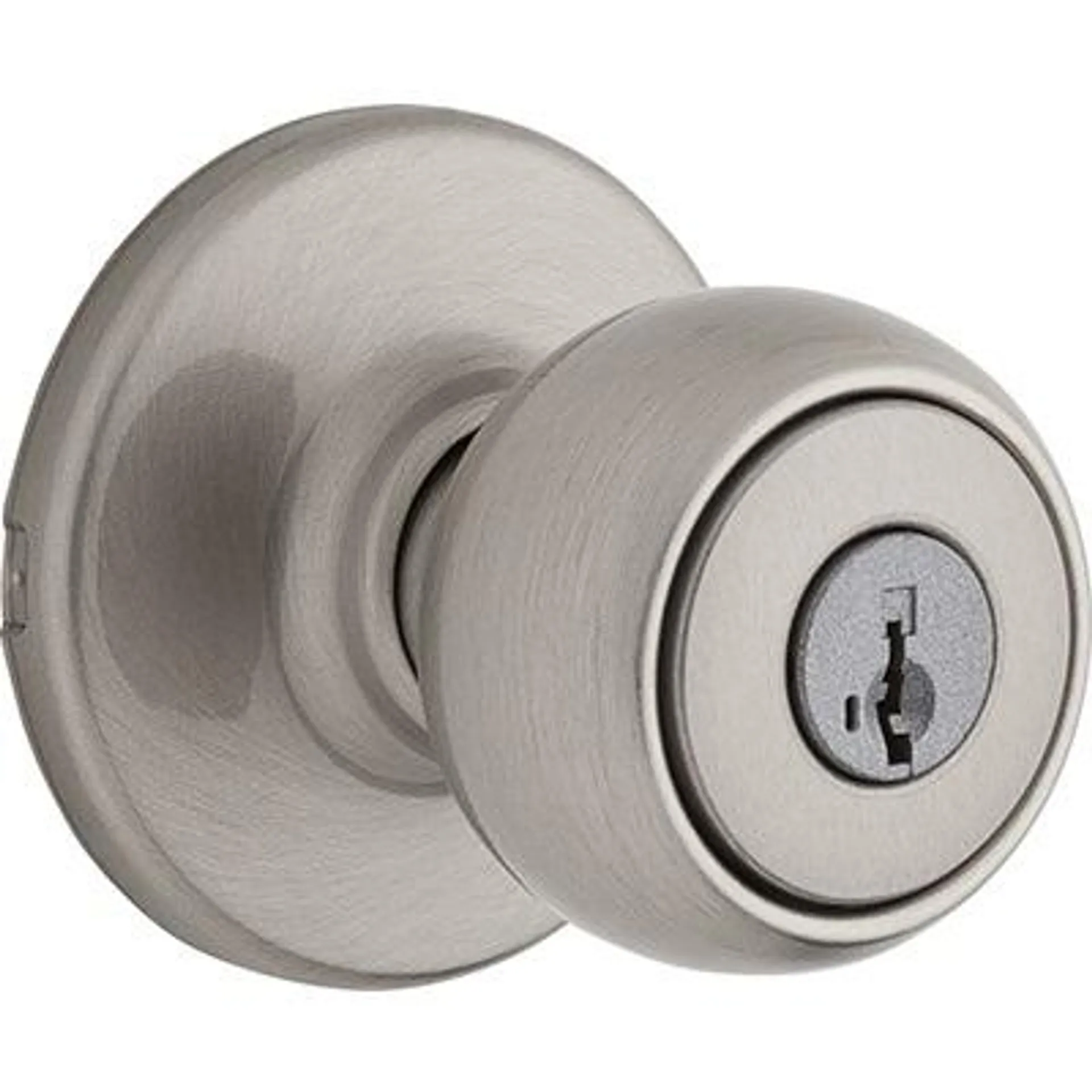 Smartkey Fairfax Knob Satin Nickel Keyed Entry