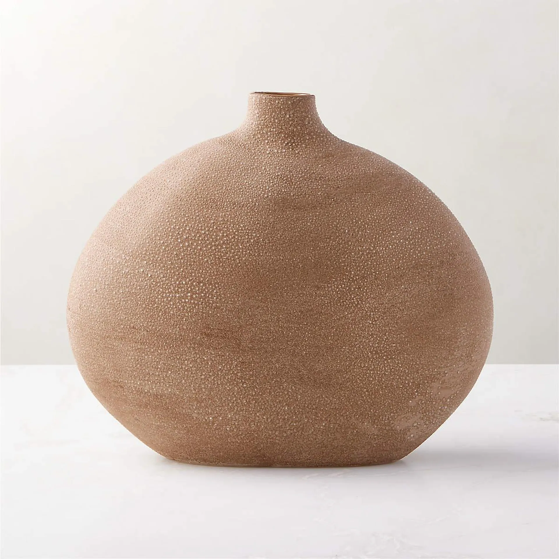 Haute Tan Ceramic Vase Short