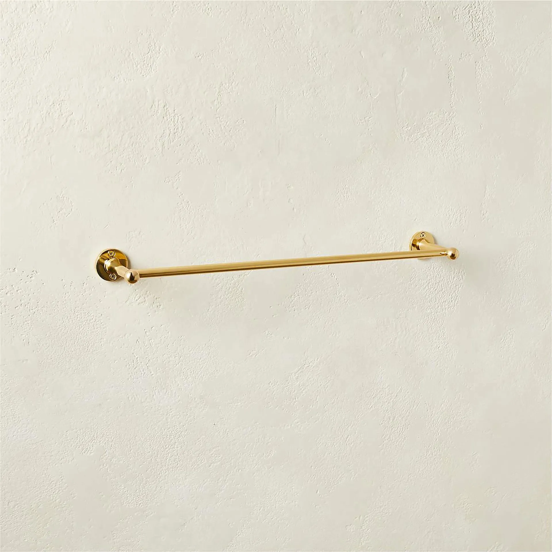 Boule-Inspired Polished Brass Towel Bar 18"