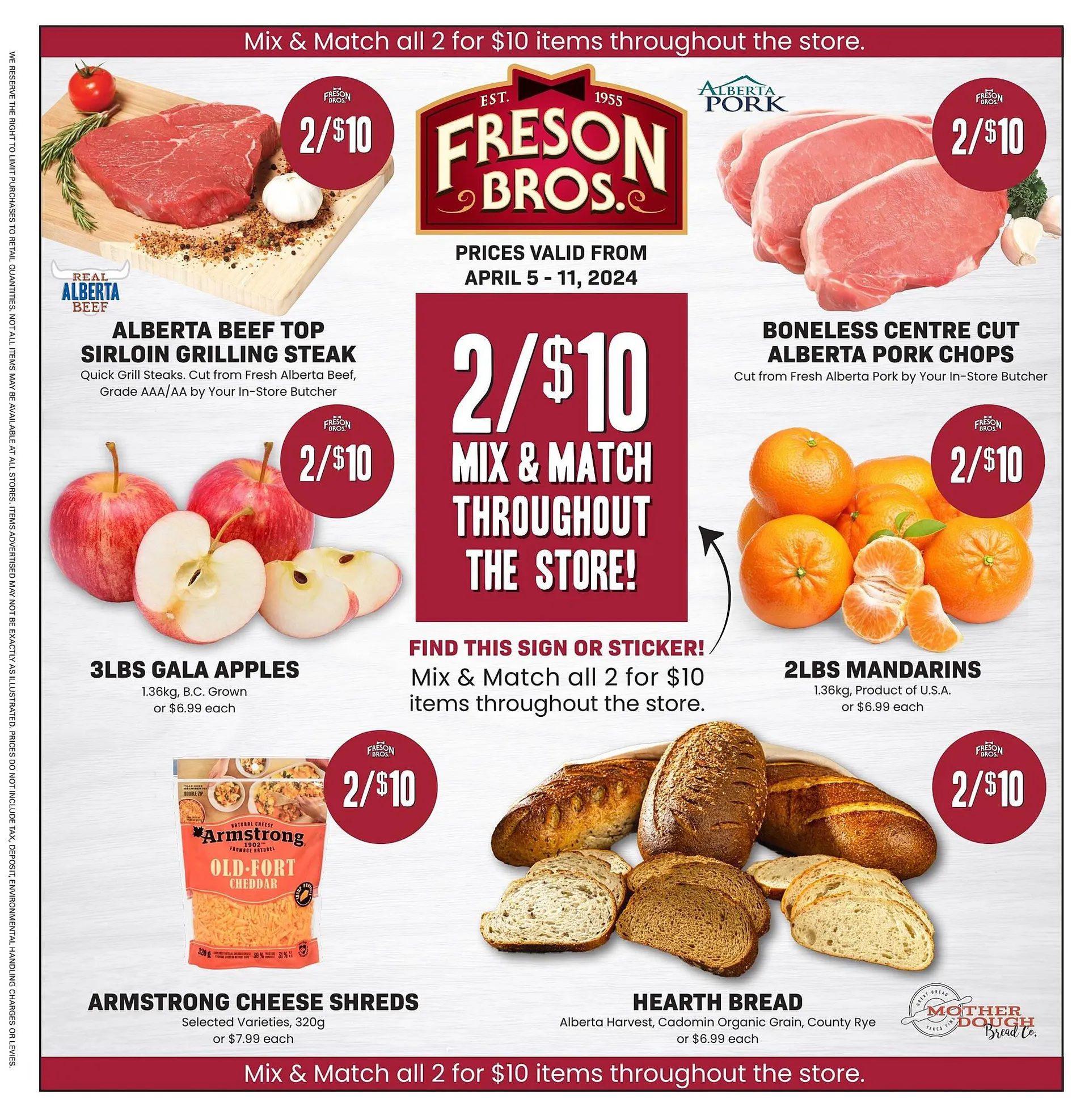 Freson Bros flyer from March 31 to April 6 2024 - flyer page 1