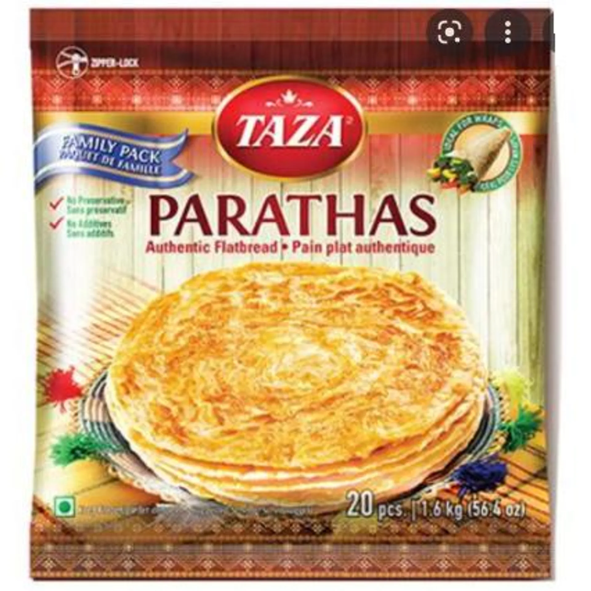 Taza paratha - 20pcs