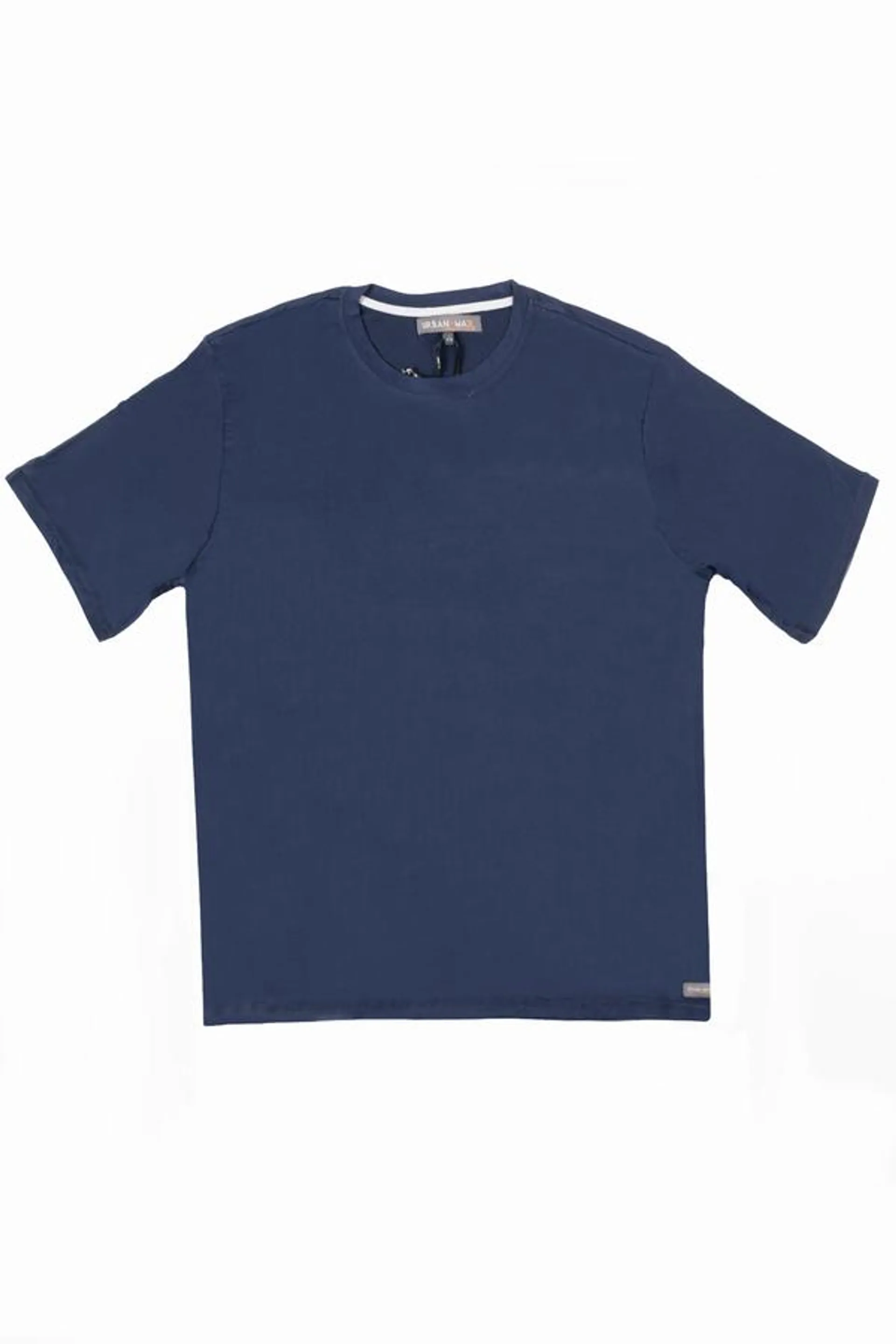 Short sleeve jersey knit shirt for men - Navy - Plus Size