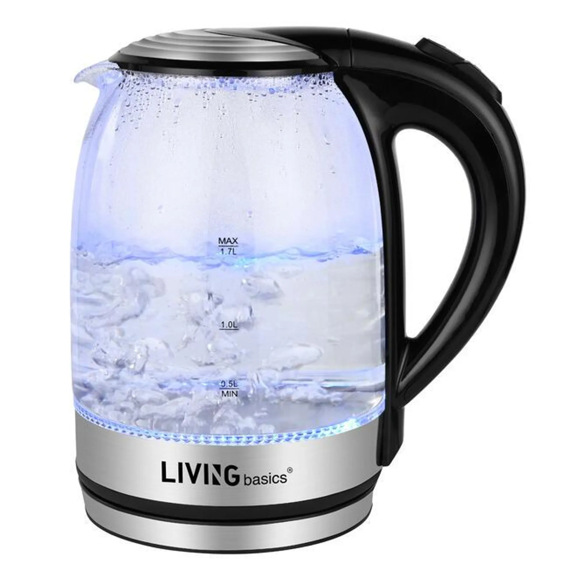 Glass Electric Kettle (BPA-Free) 1.7 L Water Boiler - LIVINGbasic™