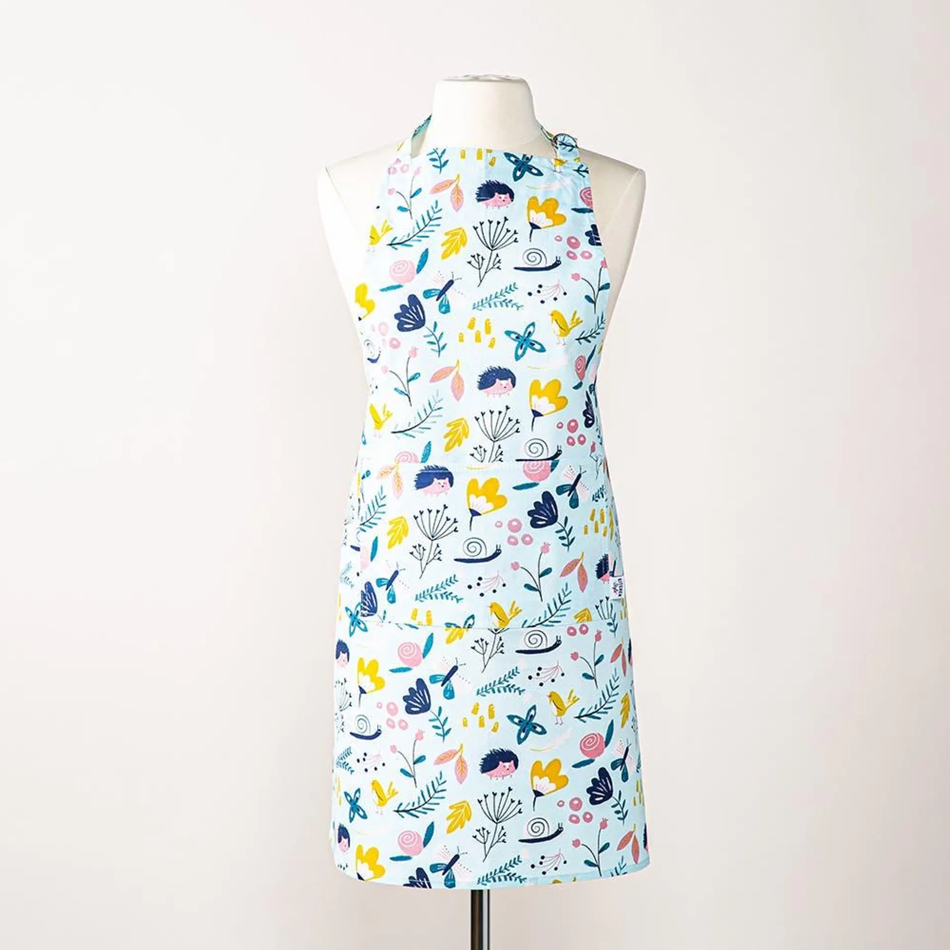 Kitchen Style Printed 'Flora' Cotton (Light Blue)