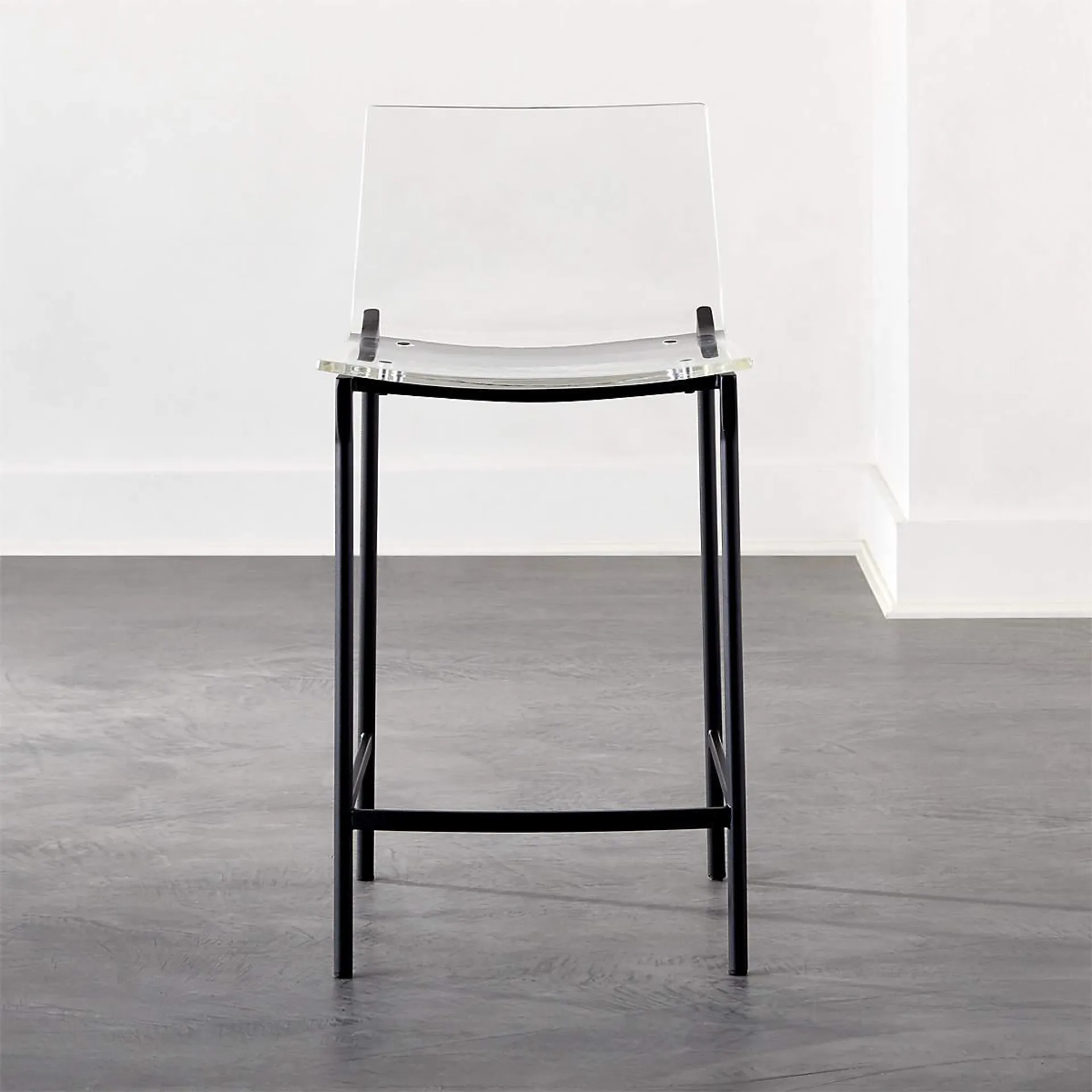 Chiaro Clear Counter Stool Black