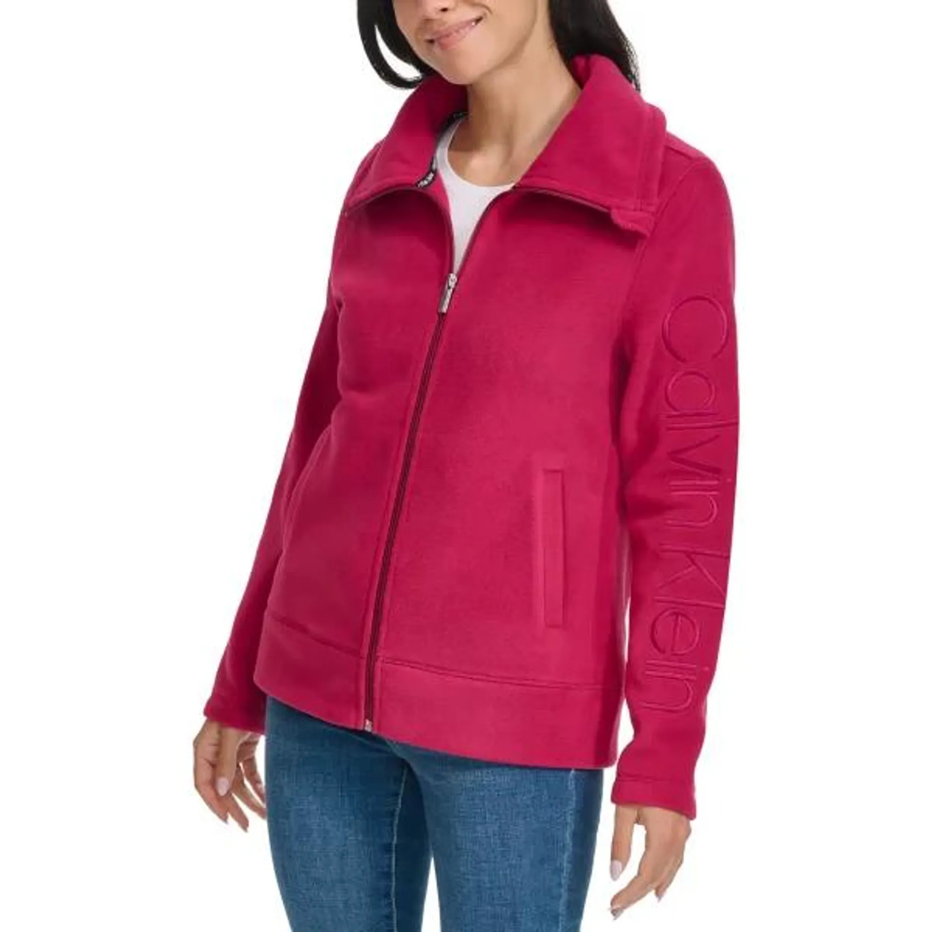 Calvin Klein Women's Polar Fleece Zip Up Jacket