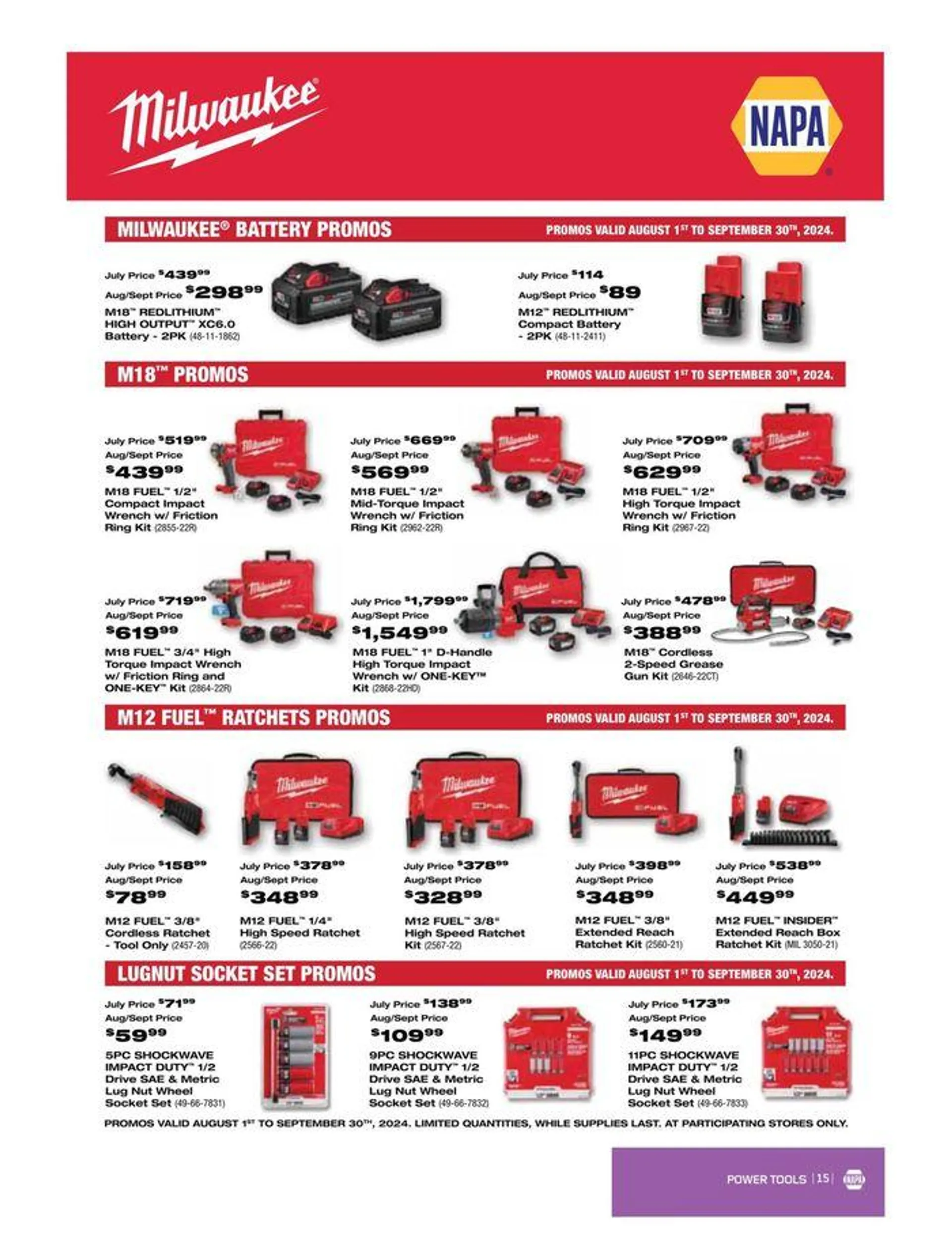 Exclusive deals and bargains from August 1 to September 30 2024 - flyer page 15