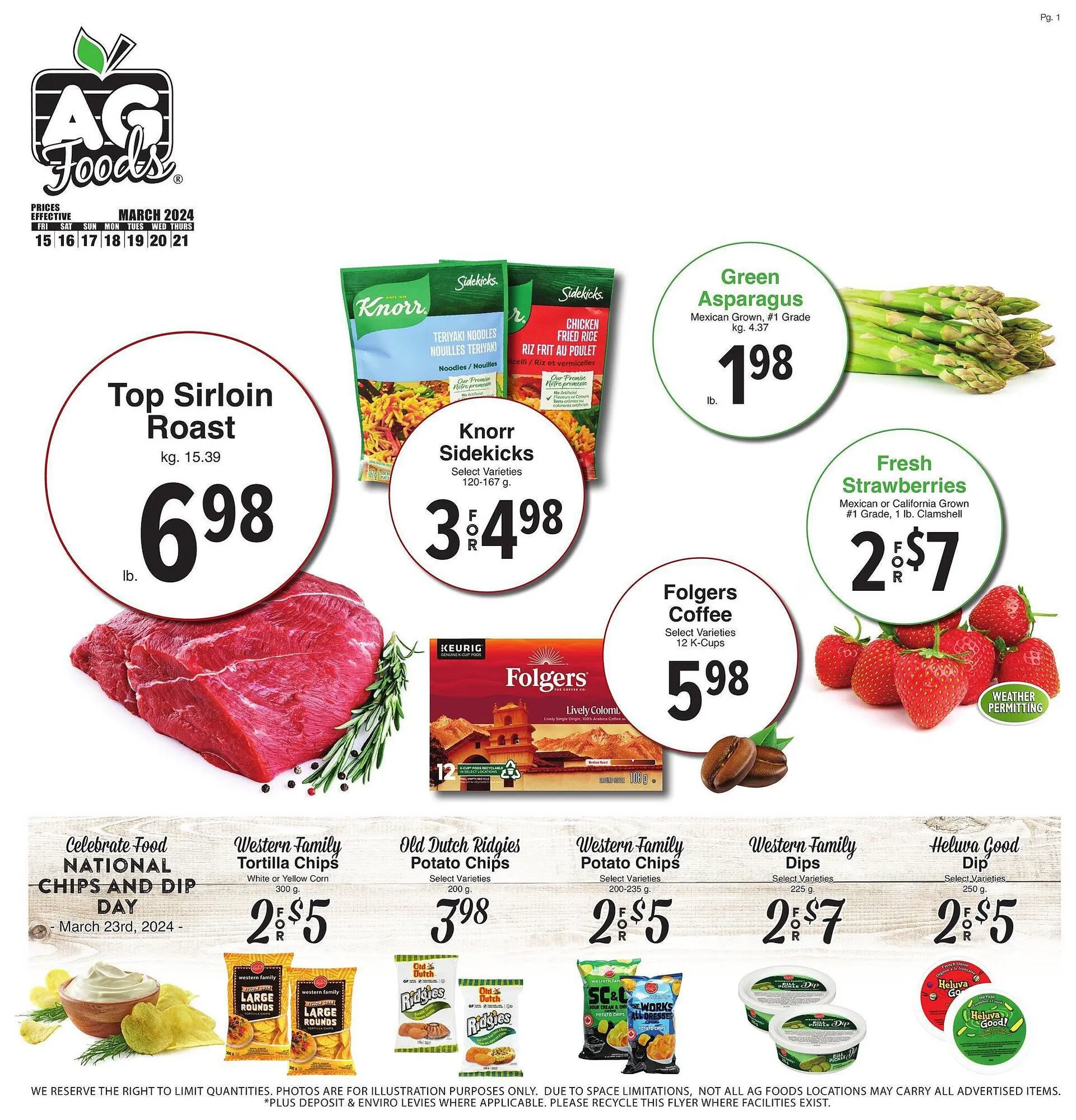 AG Foods flyer from March 15 to March 21 2024 - flyer page 1